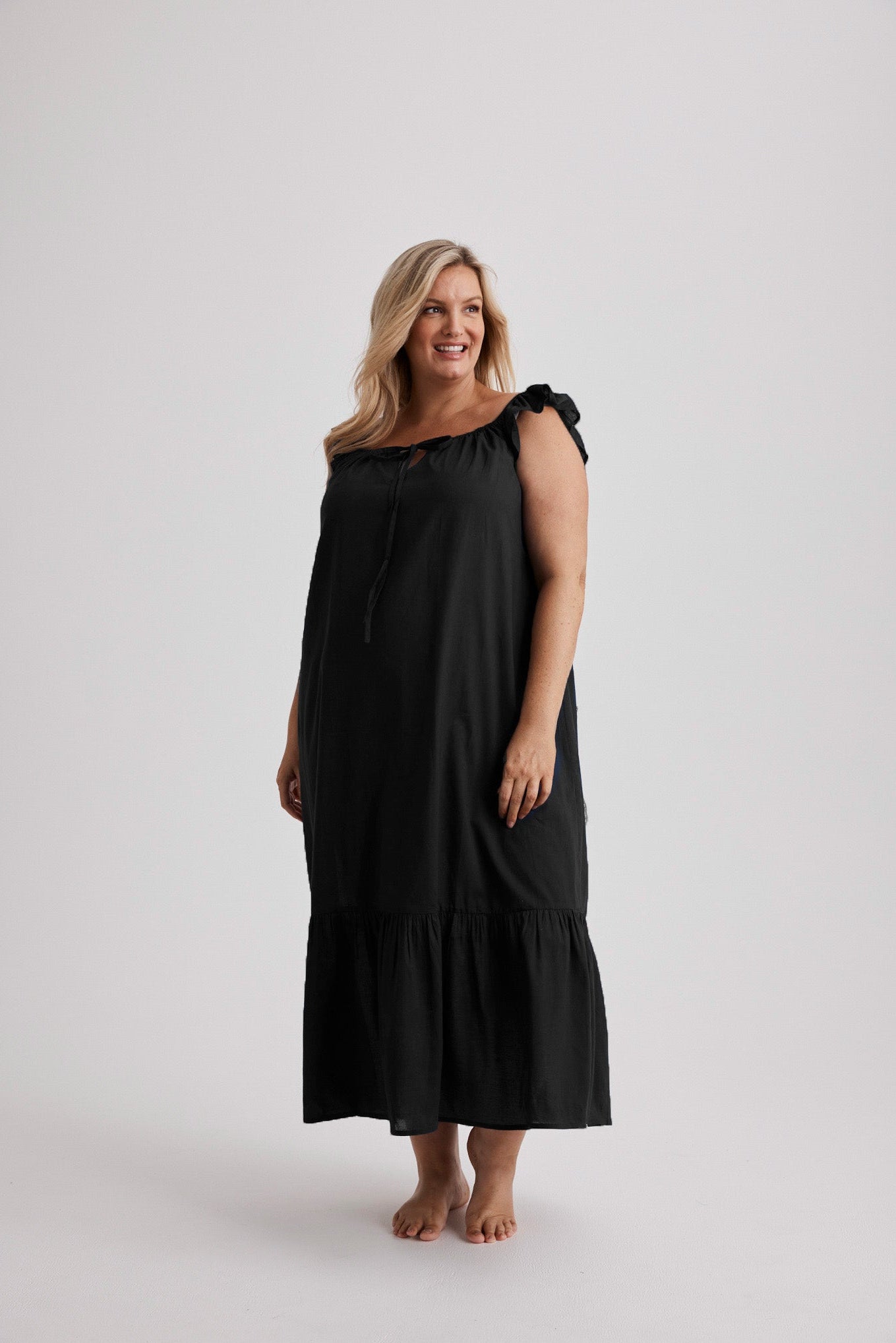 Aurora - Nightgown - Long - Black