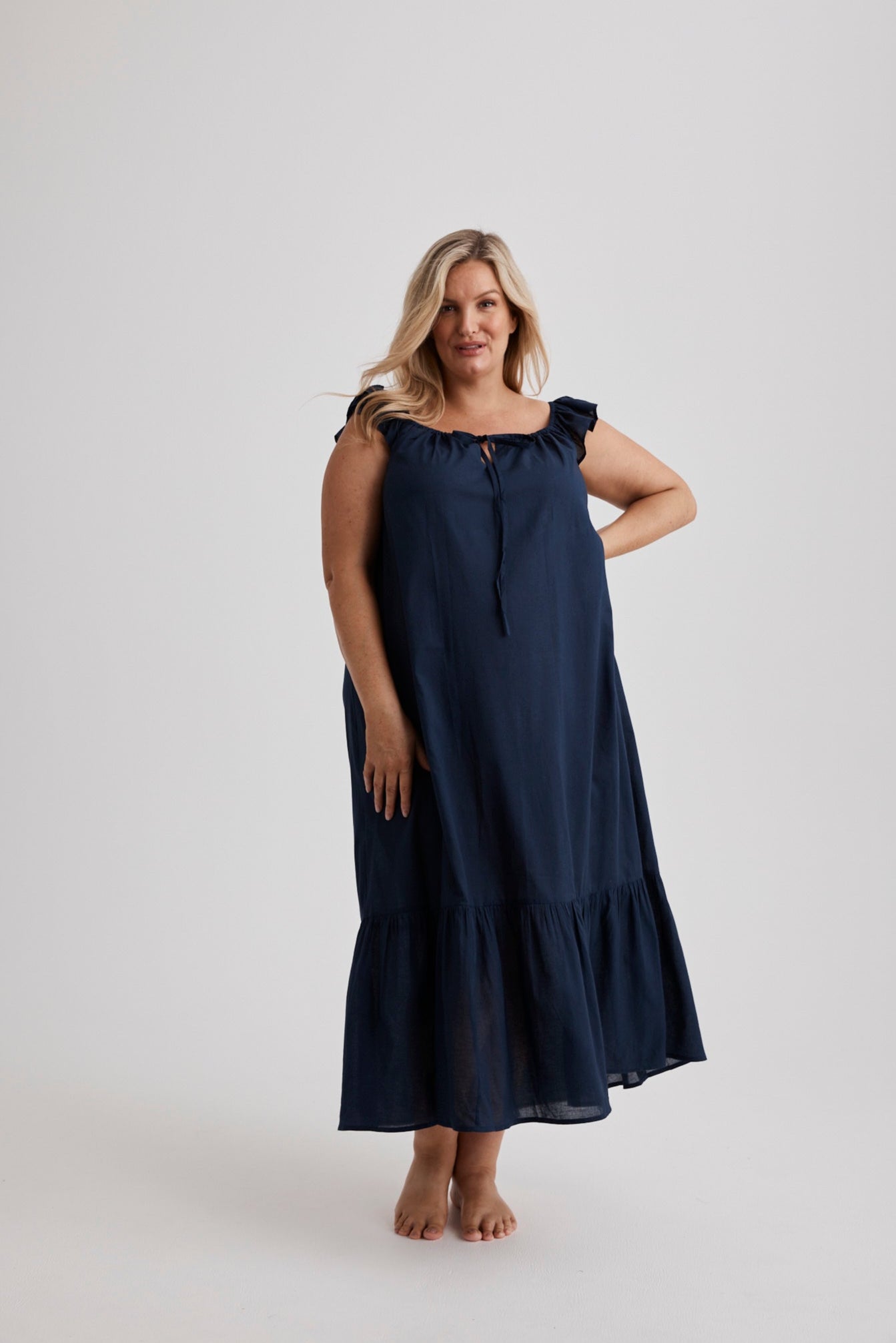 Aurora - Nightgown - Long - Navy