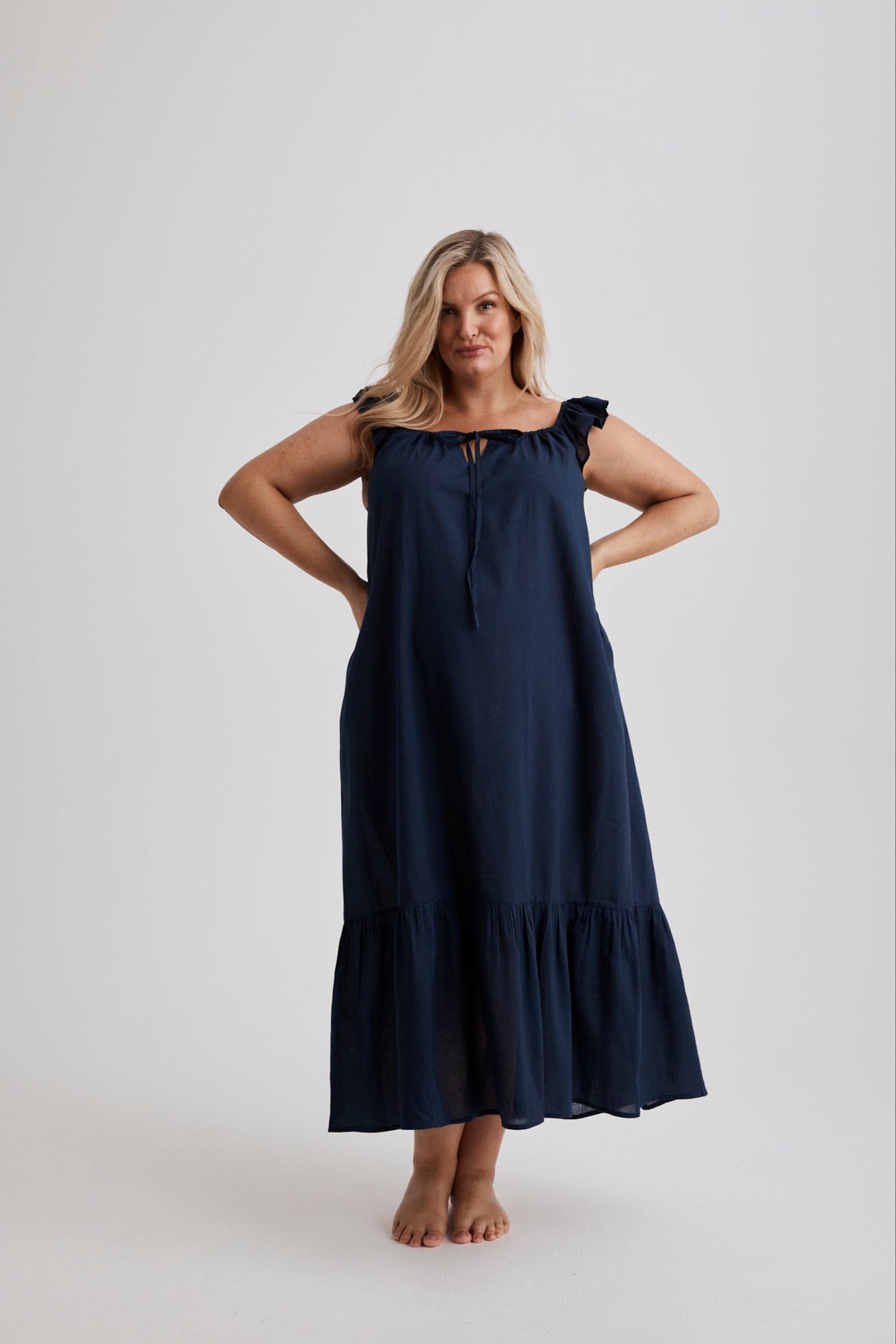Aurora - Nightgown - Long - Navy