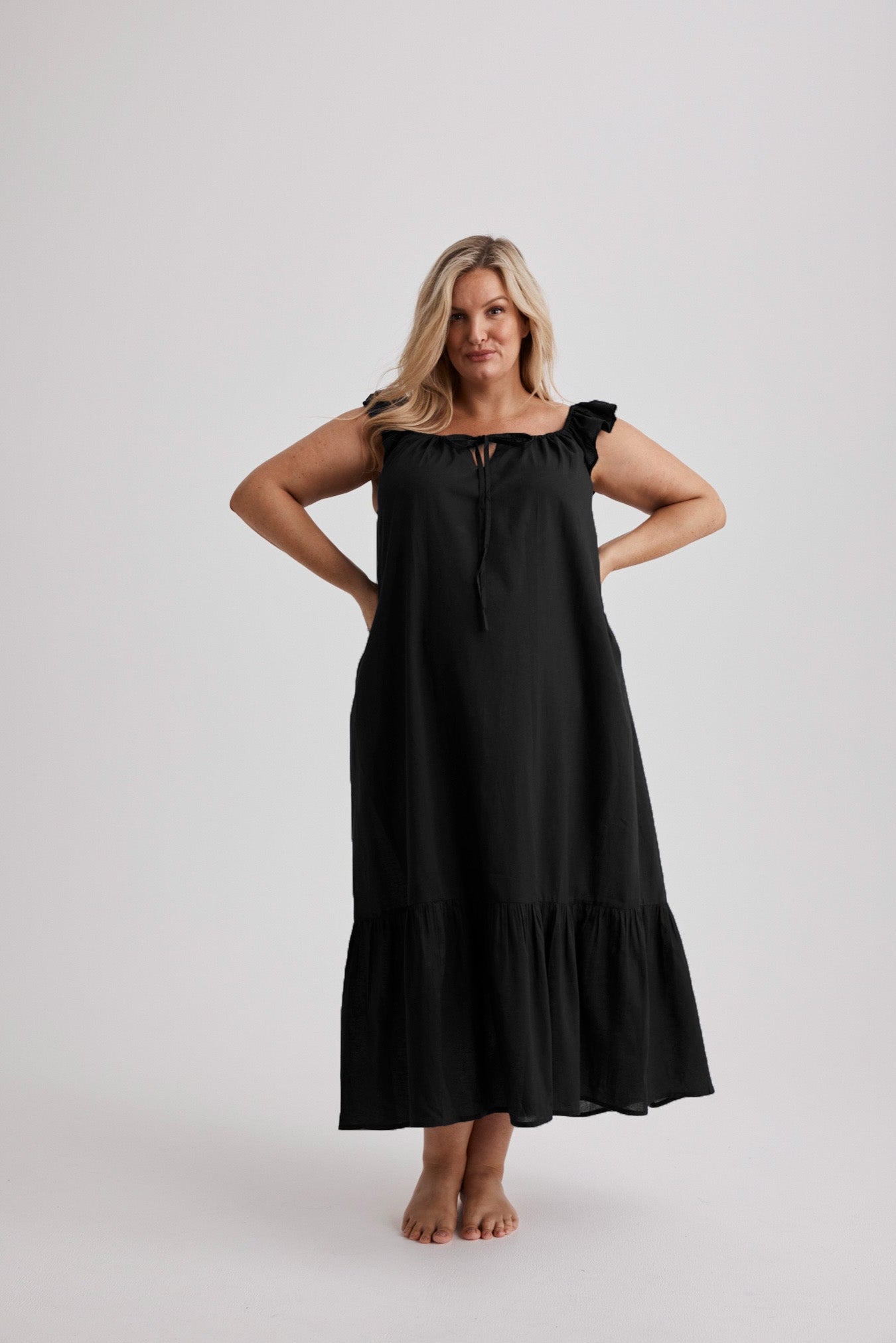 Aurora - Nightgown - Long - Black