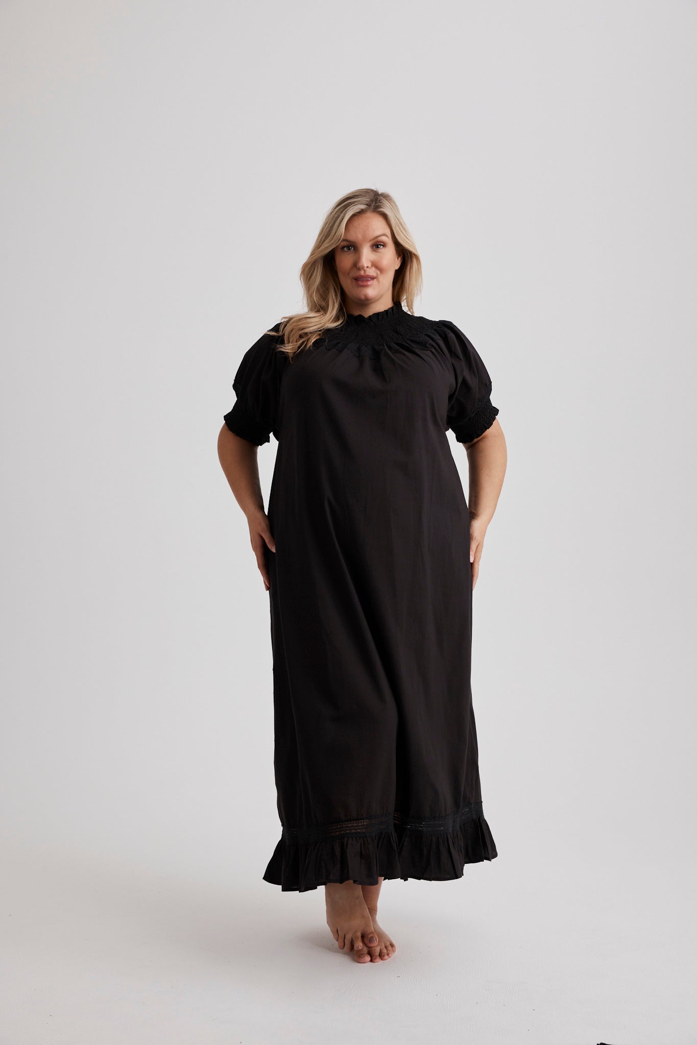 Celeste - Nightgown - Long - Black