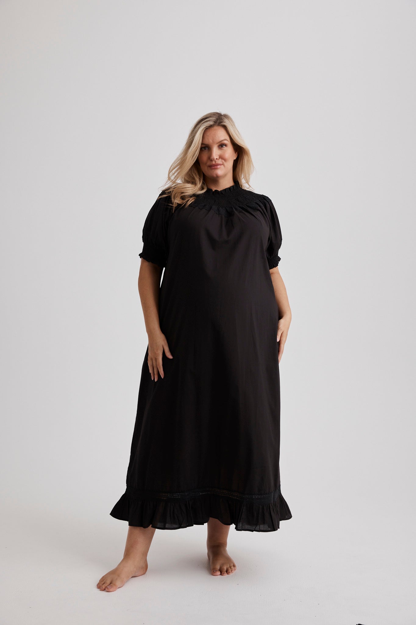 Celeste - Nightgown - Long - Black