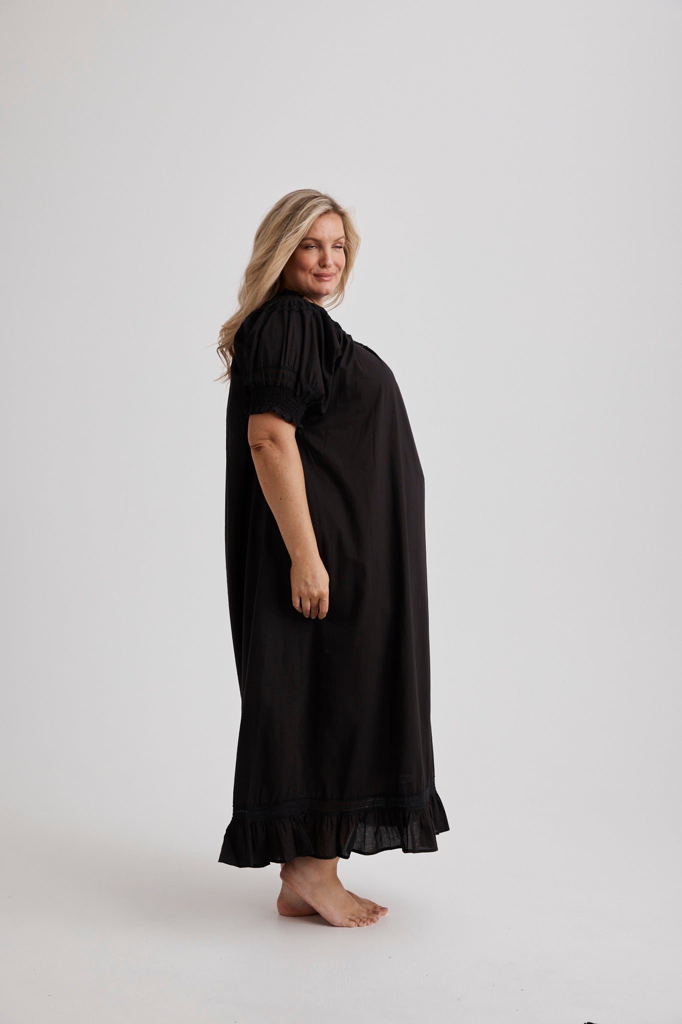 Celeste - Nightgown - Long - Black