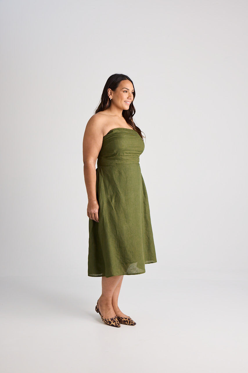 Aerin - Dress - Knee-Length - Olive