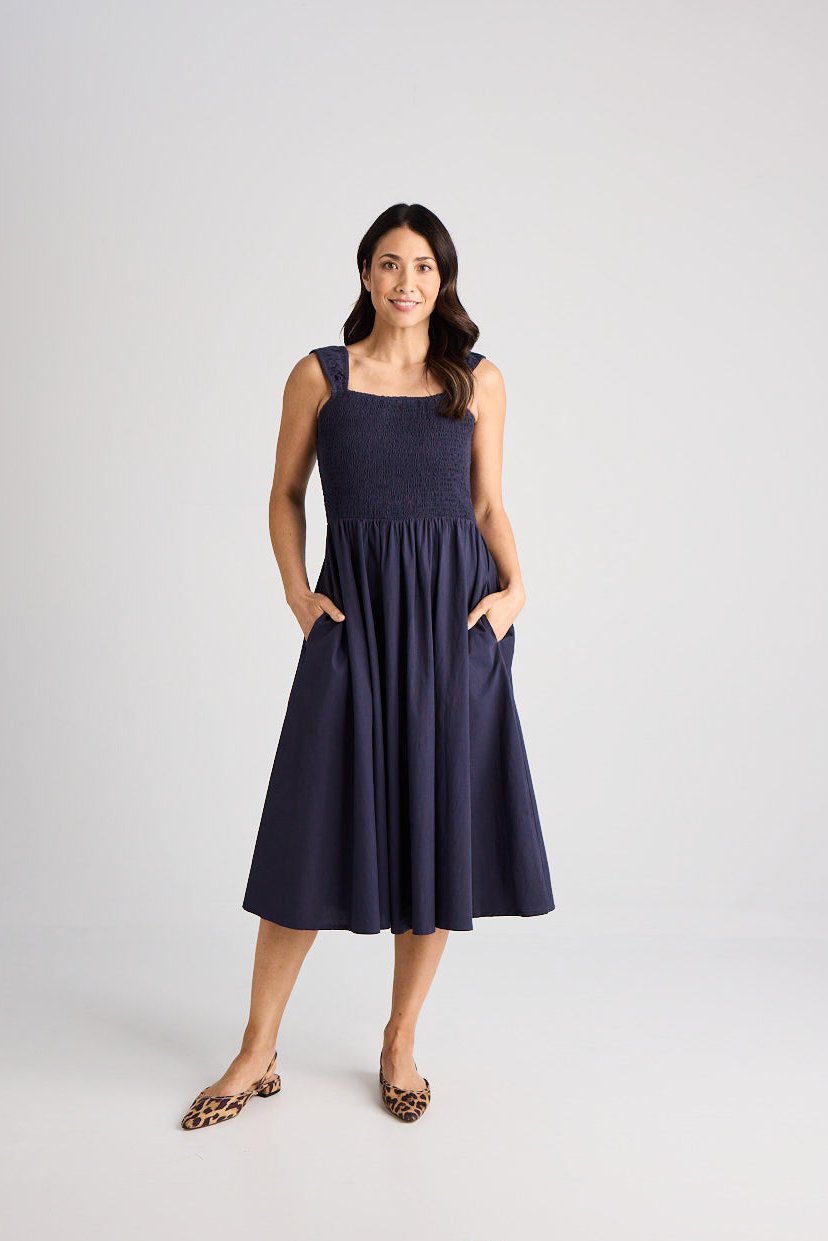 Jamie - Dress - Midi - Navy