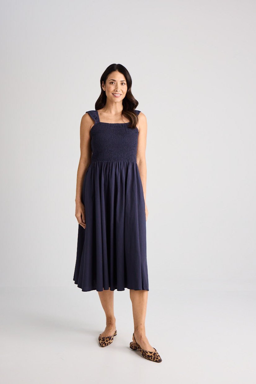 Jamie - Dress - Midi - Navy