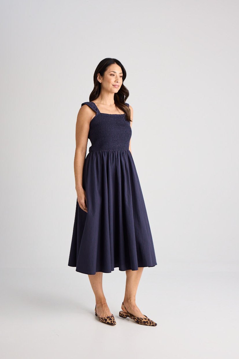 Jamie - Dress - Midi - Navy