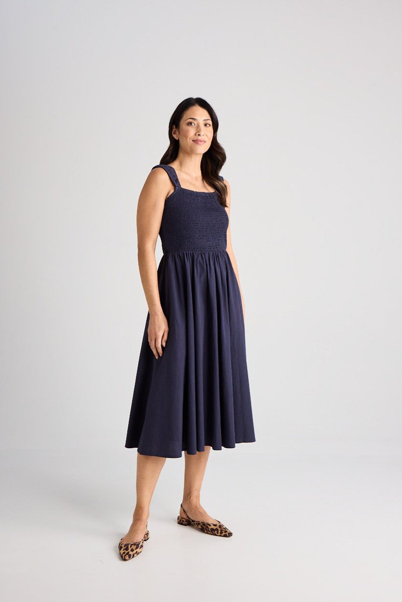 Jamie - Dress - Midi - Navy