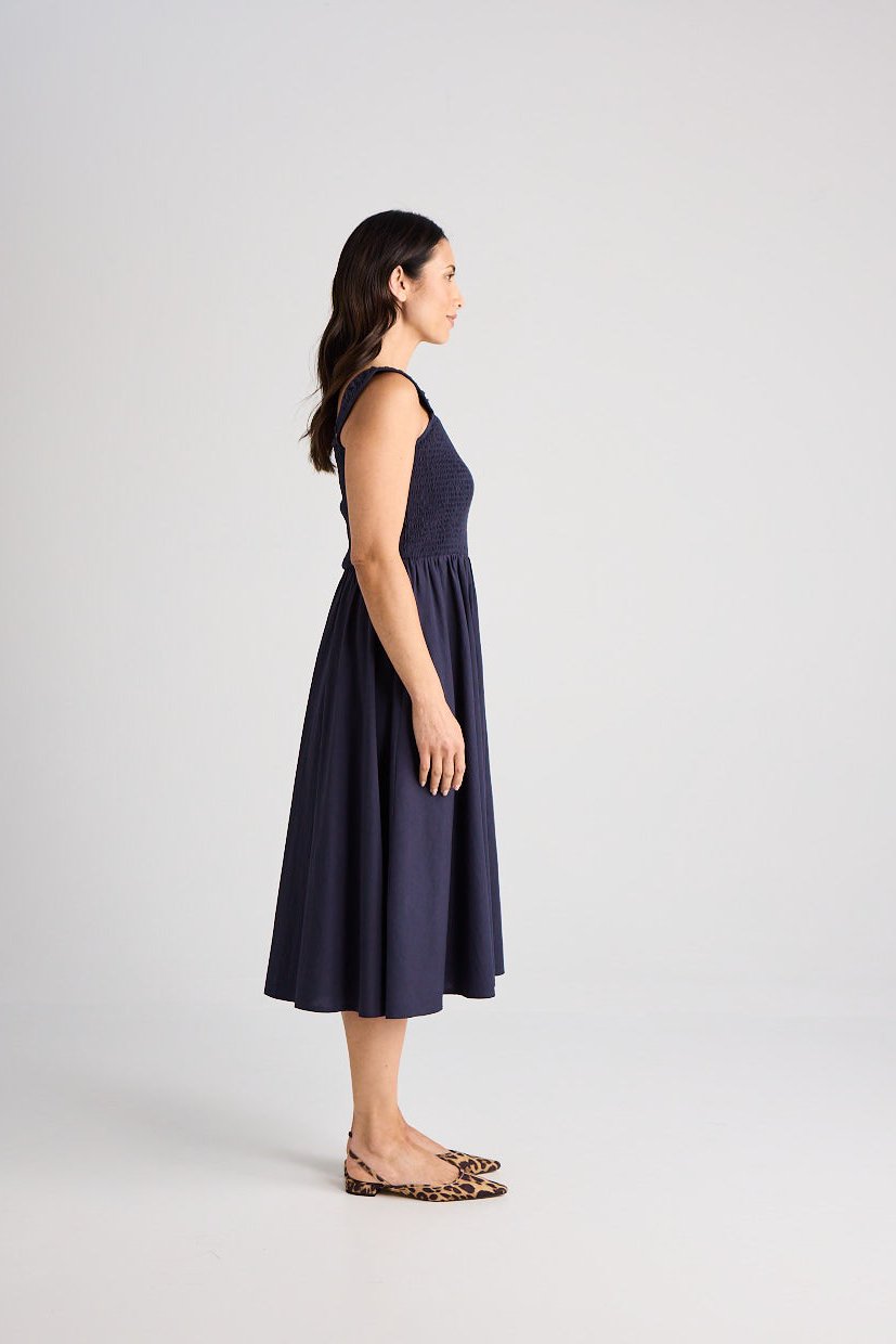 Jamie - Dress - Midi - Navy