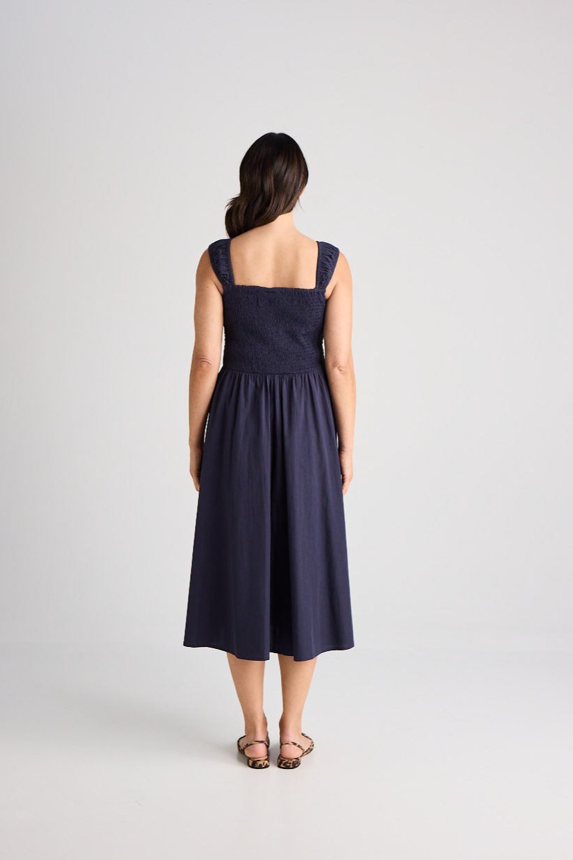 Jamie - Dress - Midi - Navy