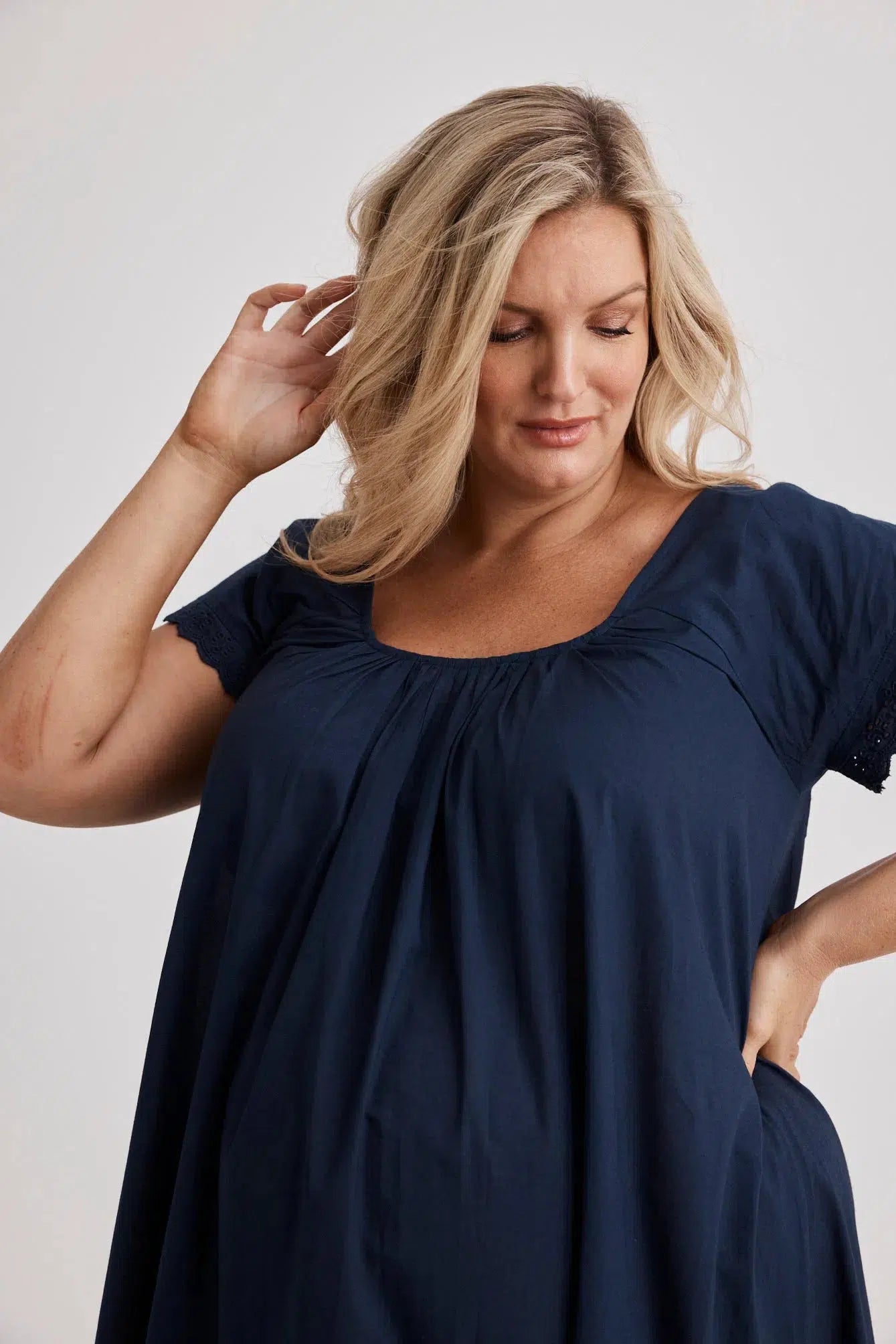 Arianna - Nightie - Long - Navy-Nightie | XS- | Hank & Hera
