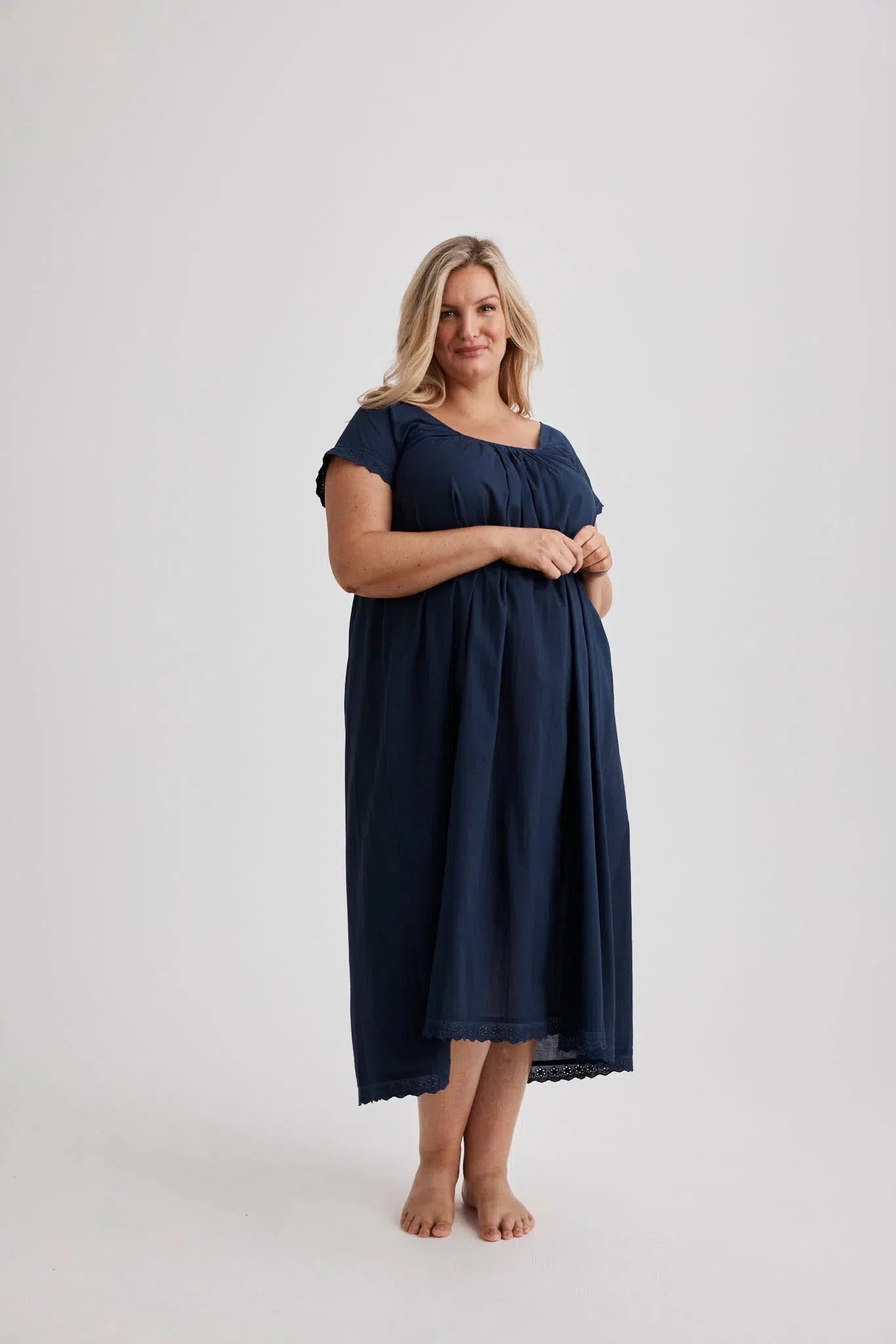 Arianna - Nightie - Long - Navy-Nightie | XS- | Hank & Hera
