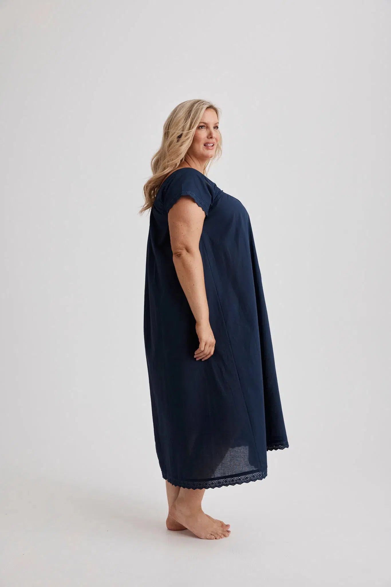 Arianna - Nightie - Long - Navy-Nightie | XS- | Hank & Hera