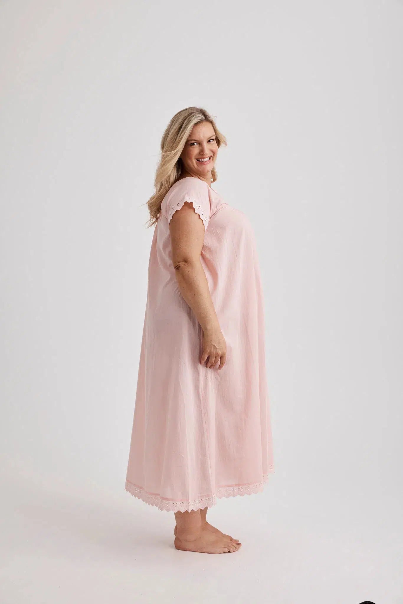 Arianna - Nightie - Long - Pink-Nightie | XS- | Hank & Hera