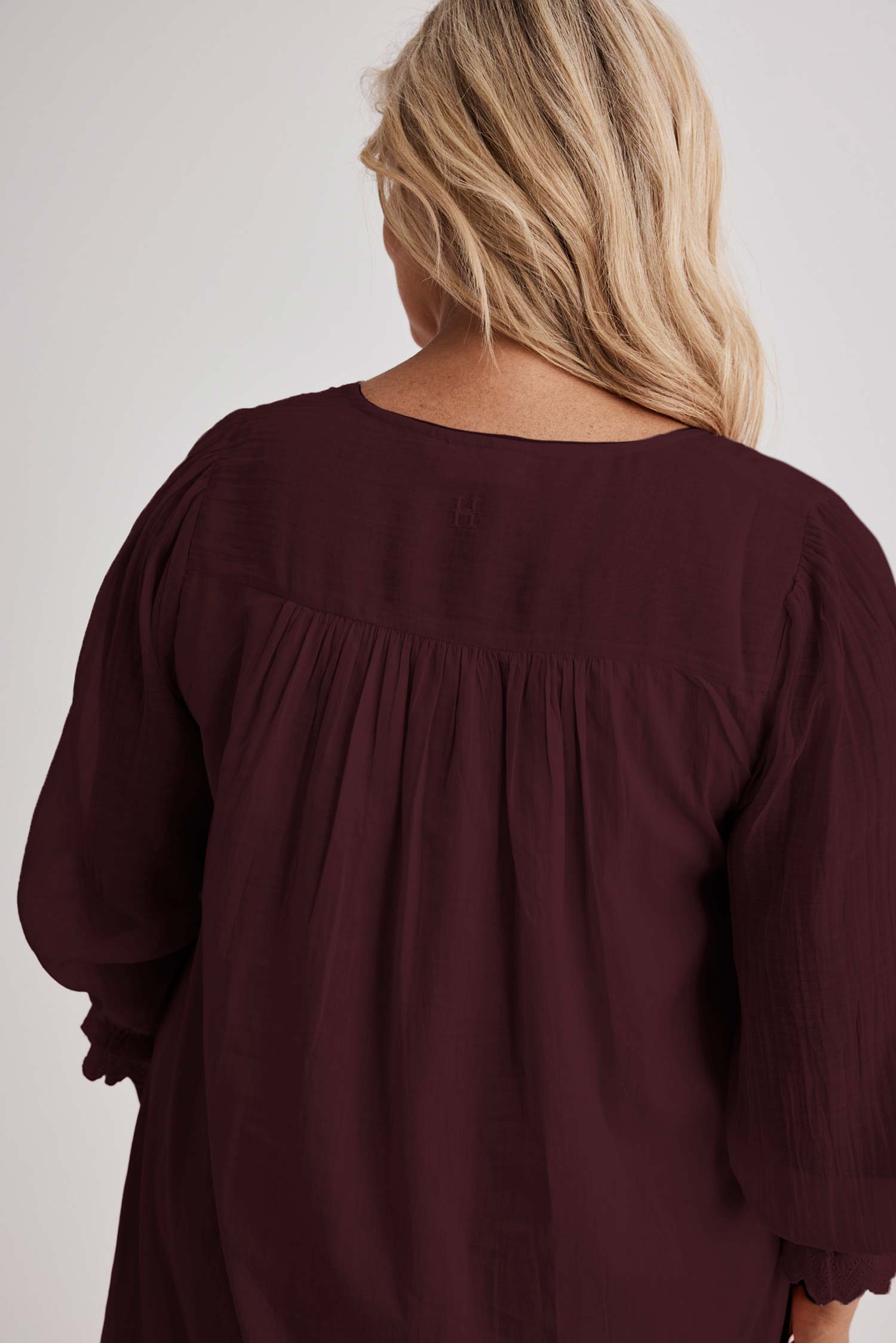 Barbara - Nightgown - Long - Burgundy