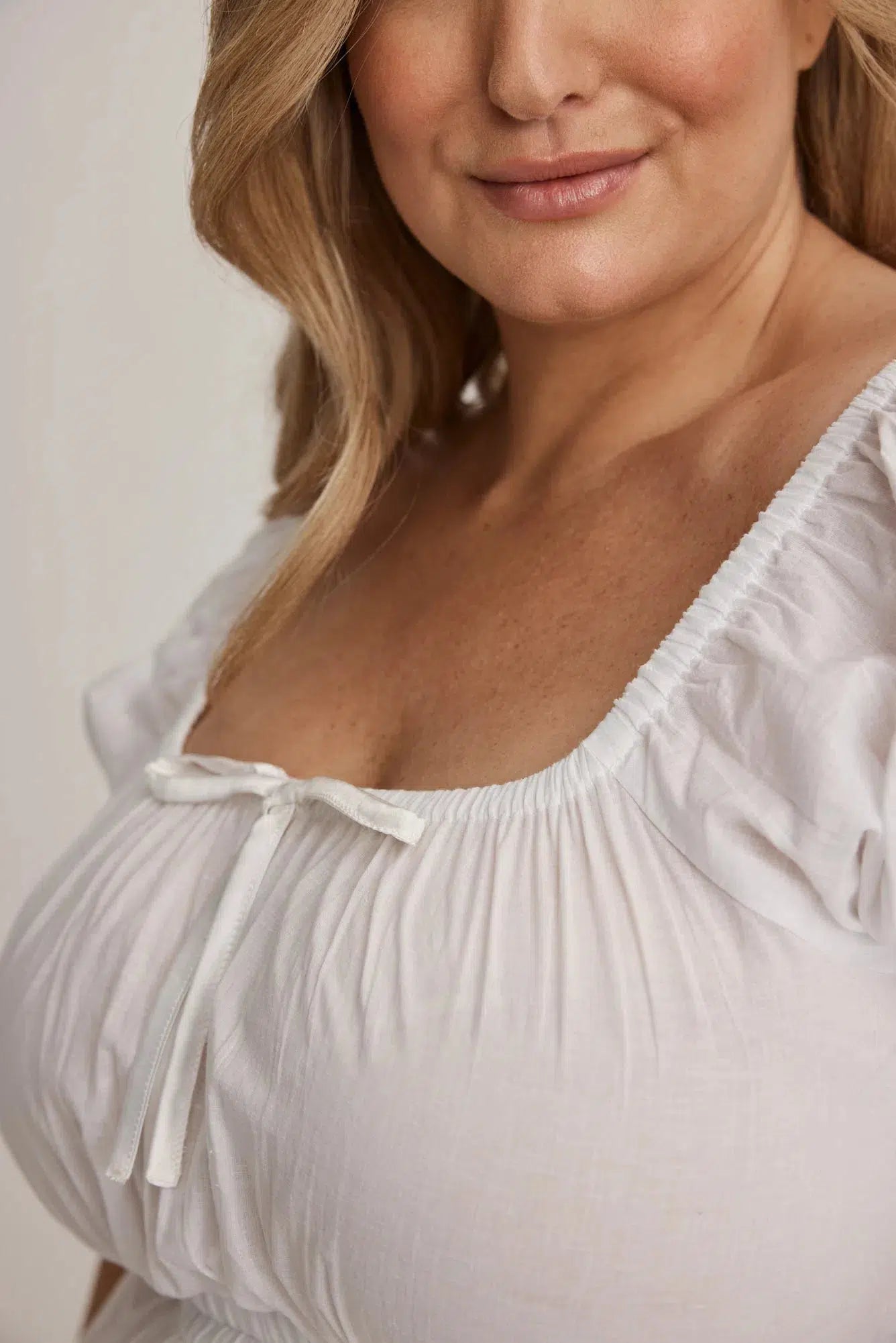 Beverley - Nightdress - Short - White-Nightdress | XS- | Hank & Hera