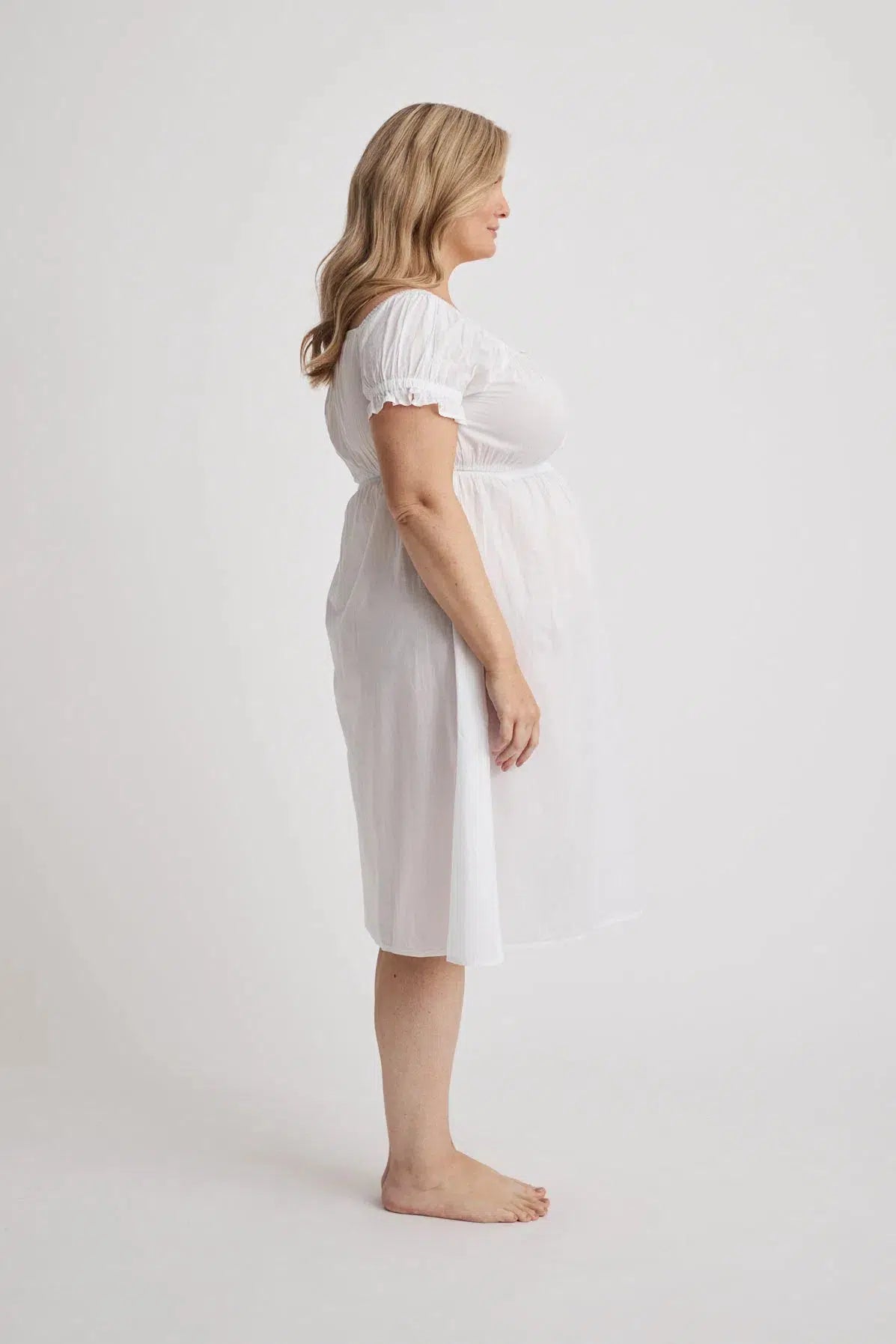 Beverley - Nightdress - Short - White-Nightdress | XS- | Hank & Hera