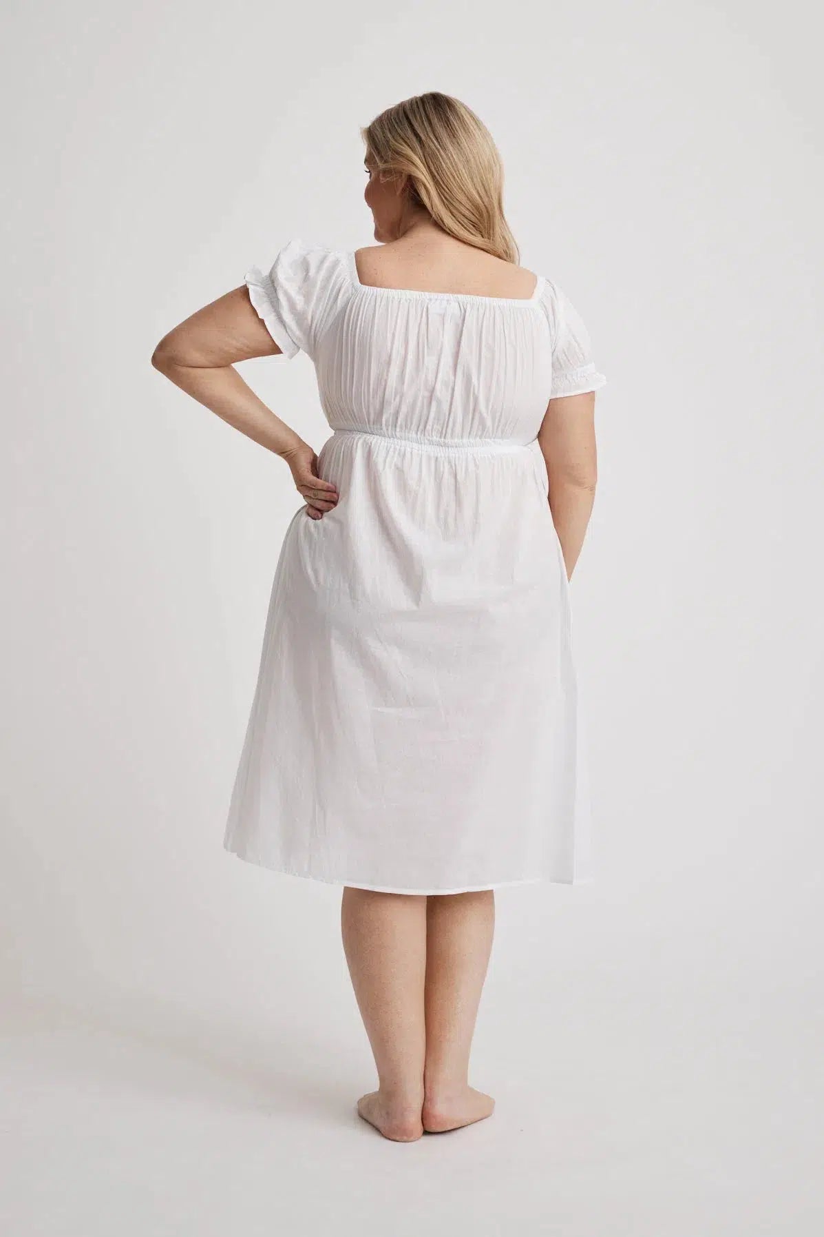 Beverley - Nightdress - Short - White-Nightdress | XS- | Hank & Hera