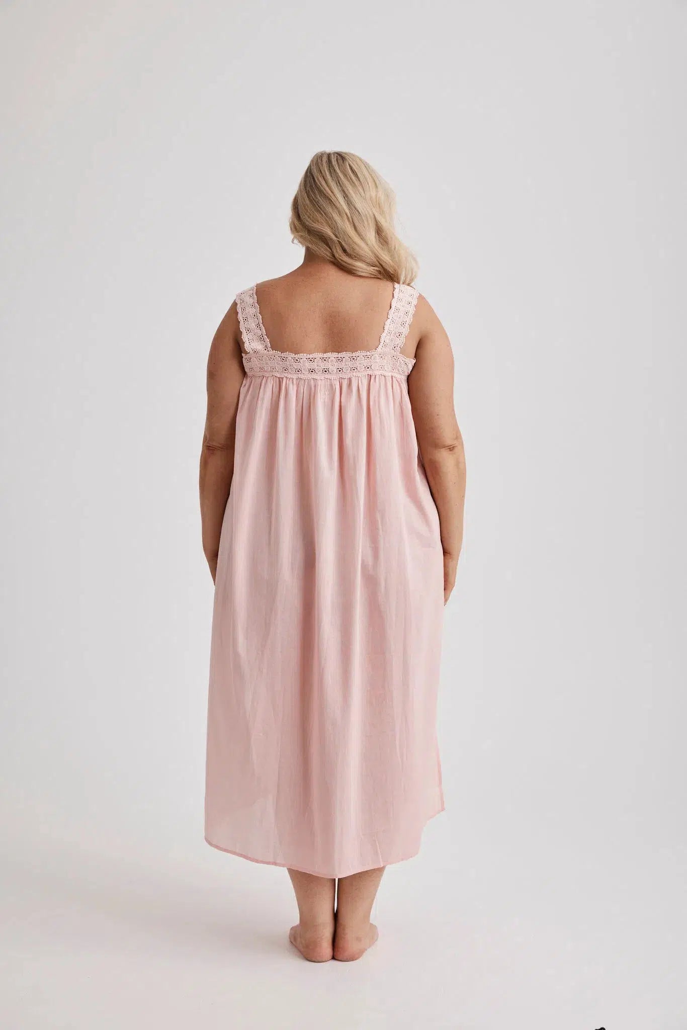 Deborah - Nightie - Mid Length - Pink-Nightie | XS- | Hank & Hera