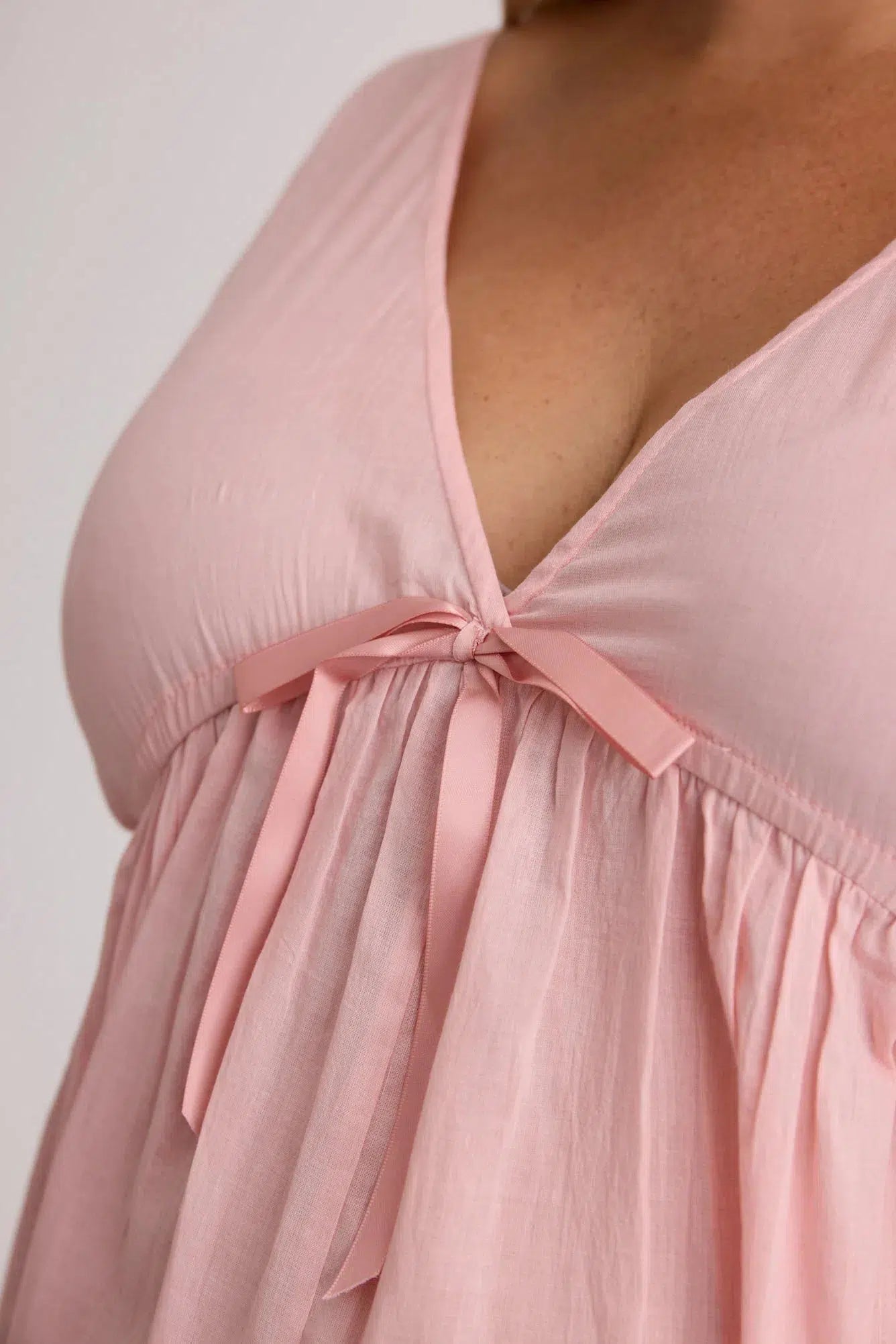 Elizabeth - Nightie - Short - Cotton&Silk - Pink-Nightie | XS- | Hank & Hera