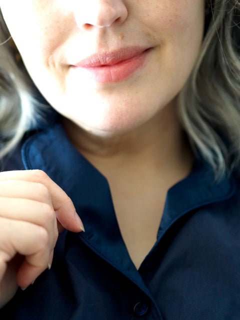 Hera - Pajama Shirt - Cotton - Navy