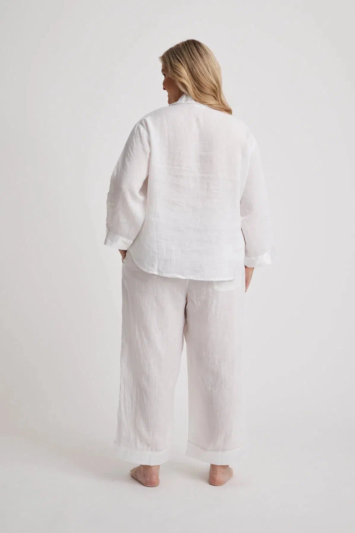 Hera - Pajama Pant - White- | - | Hank & Hera