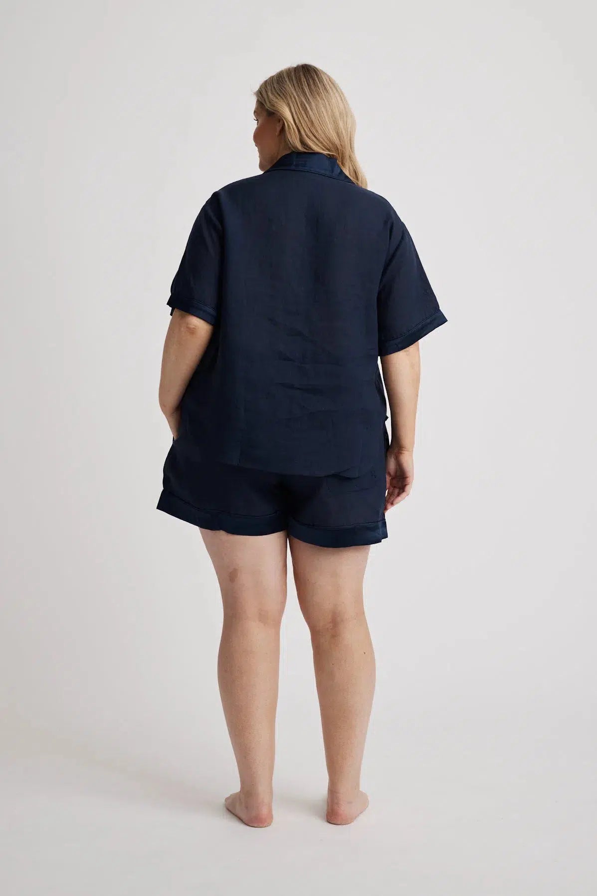 Hera - Pajama Shirt - Short Sleeve - Navy- | - | Hank & Hera