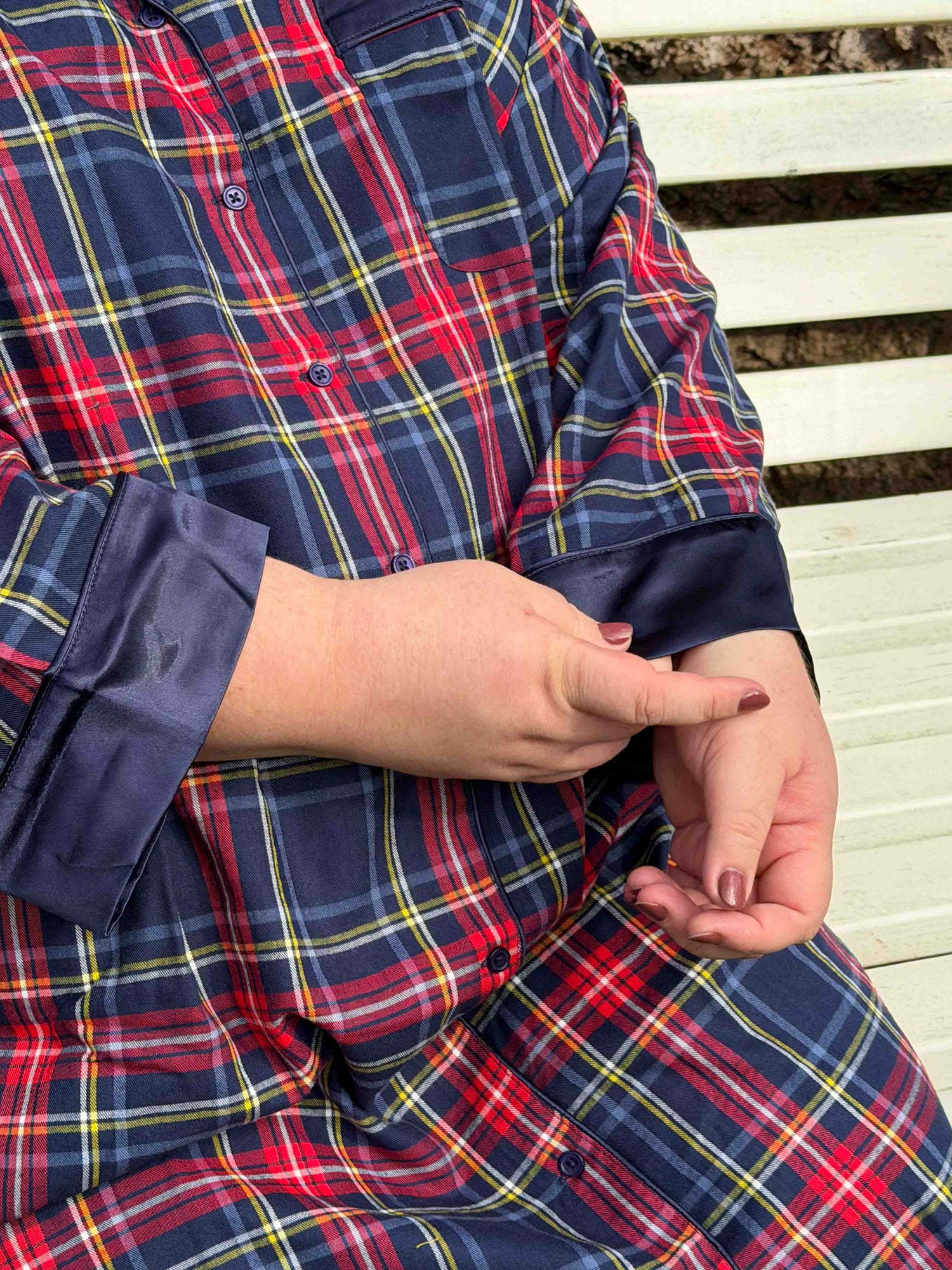 Melanie — Woven Tartan Nightgown