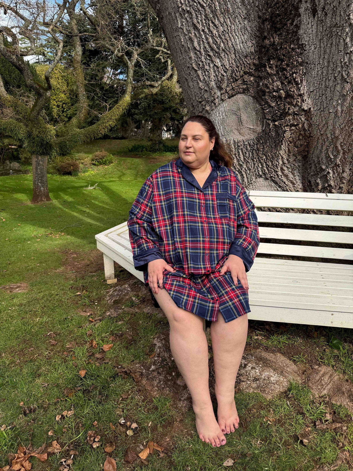Melanie — Woven Tartan Nightgown