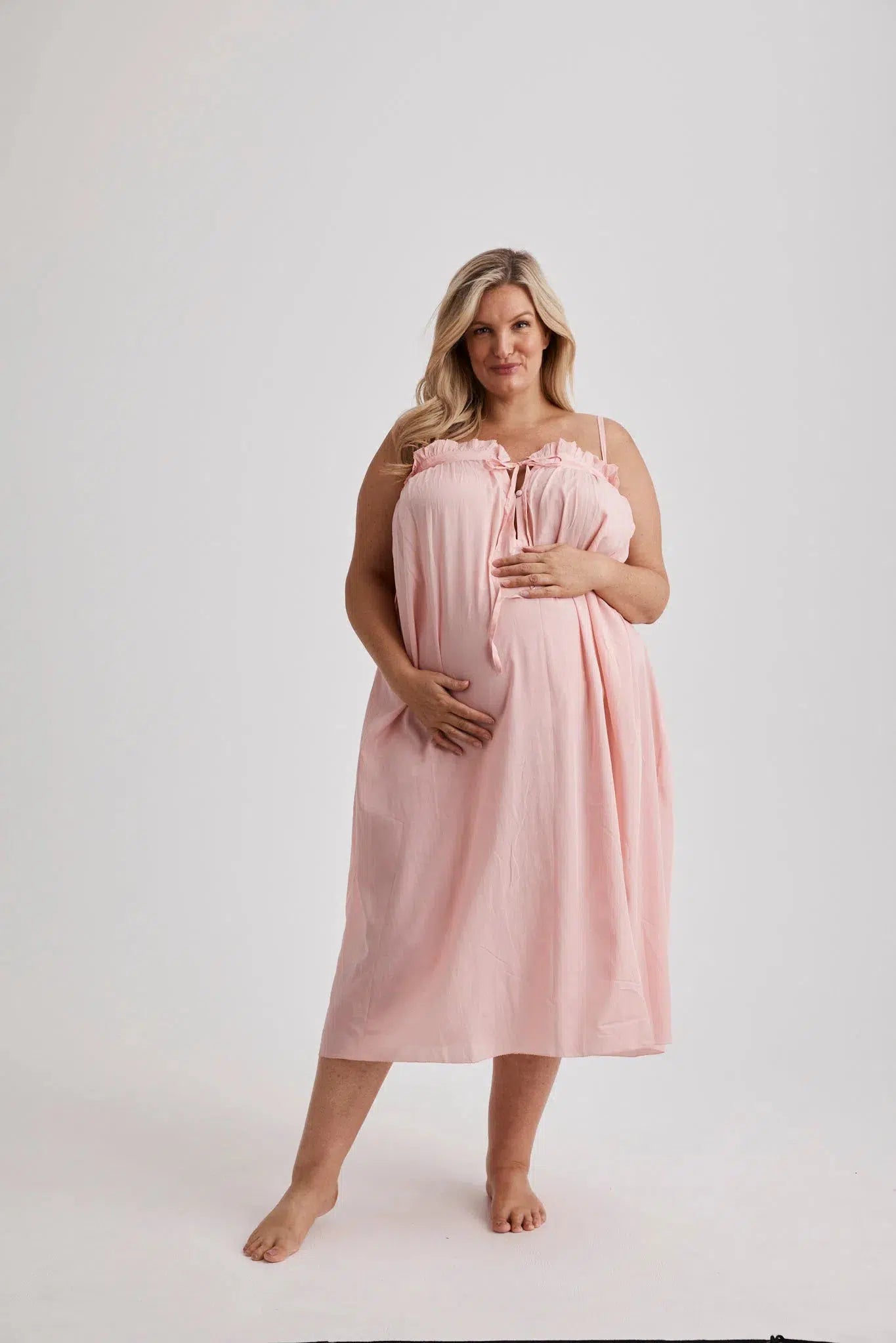 Katie - Nightdress - Long - Pink-Nightdress | XS- | Hank & Hera