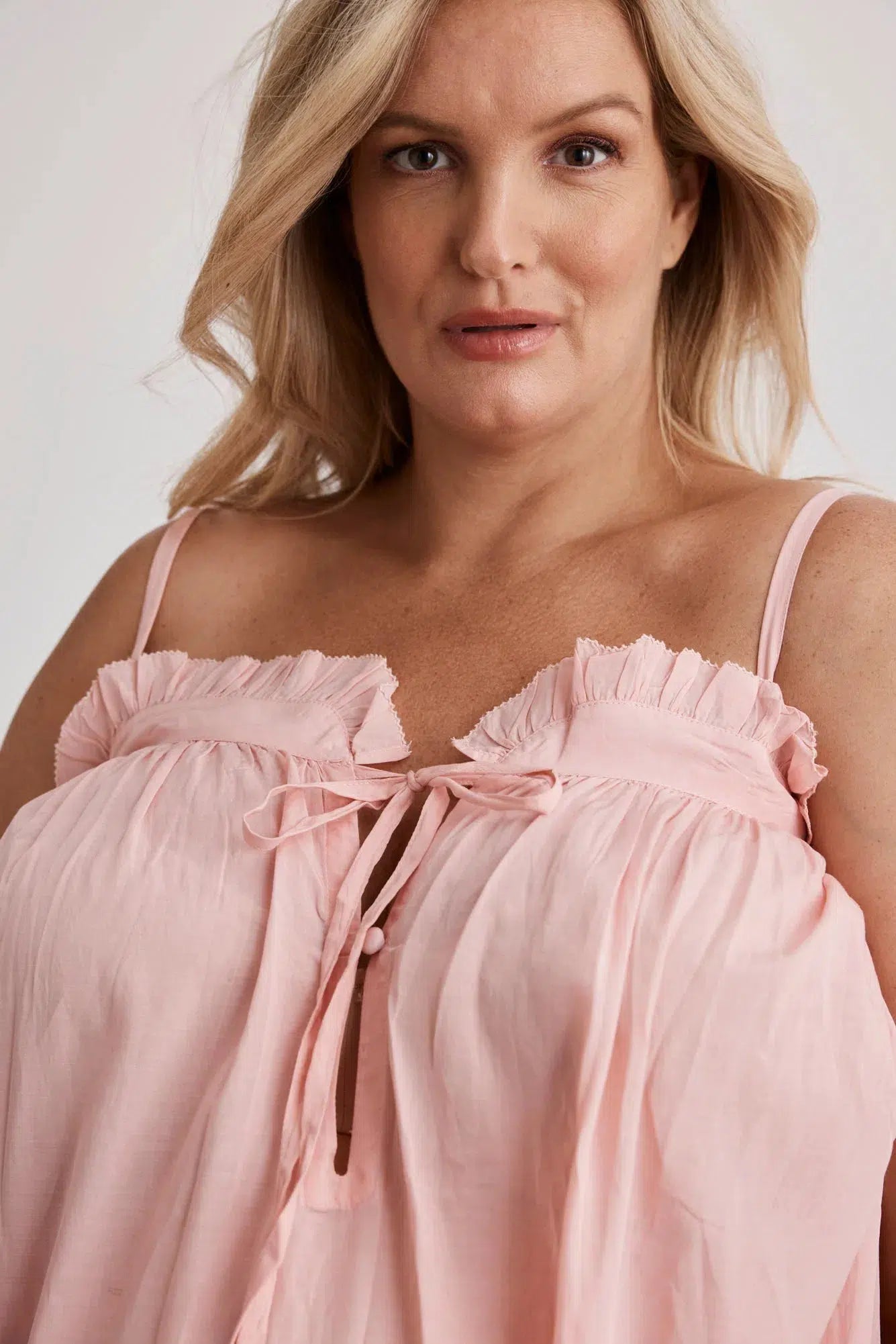 Katie - Nightdress - Long - Pink-Nightdress | XS- | Hank & Hera