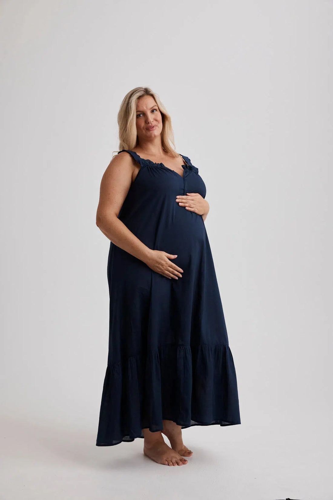 Lauren - Nightdress - Long - Navy-Nightdress | XS- | Hank & Hera