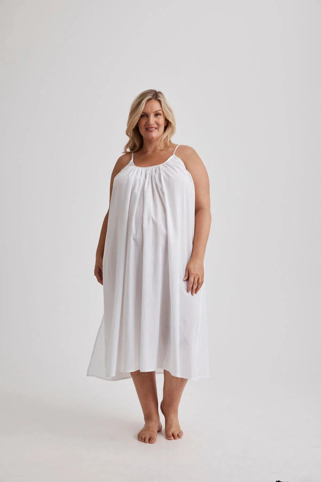Leilani - Nightdress - Long - White-Nightdress | S- | Hank & Hera