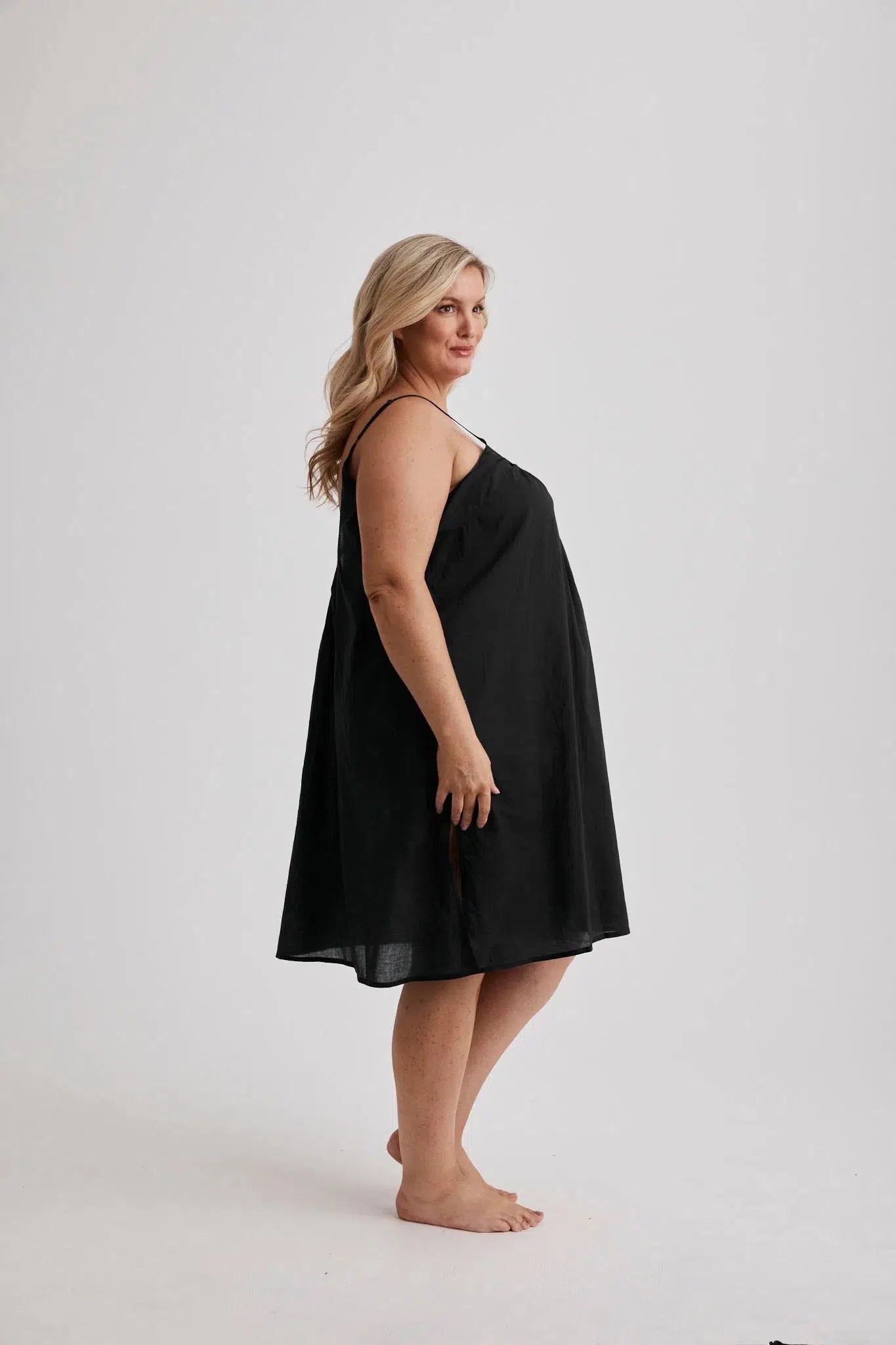 Leilani - Nightdress - Short - Black-Nightdress | XS- | Hank & Hera