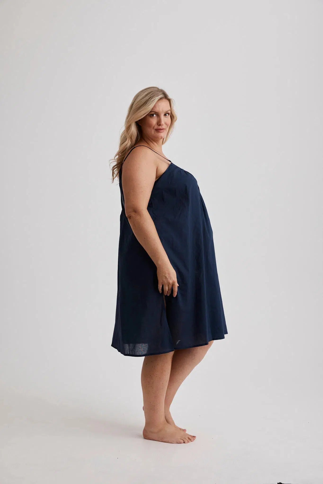 Leilani - Nightdress - Short - Navy-Nightdress | XS- | Hank & Hera