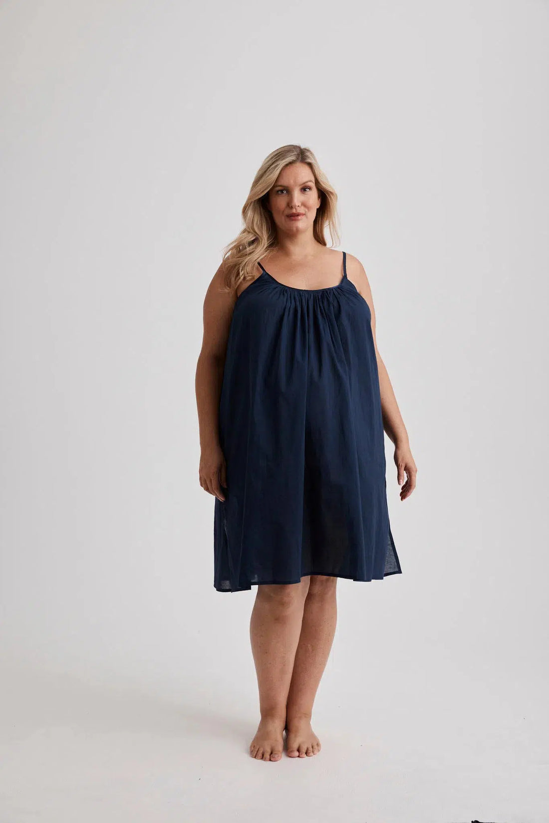 Leilani - Nightdress - Short - Navy-Nightdress | XS- | Hank & Hera
