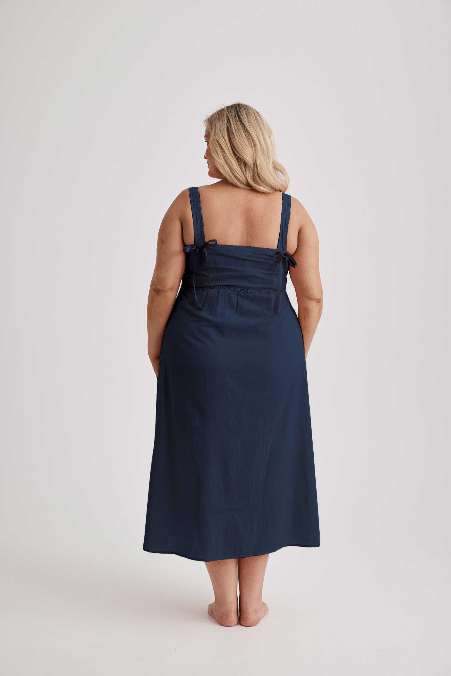 Jessica - Nightie - Mid Length - Navy