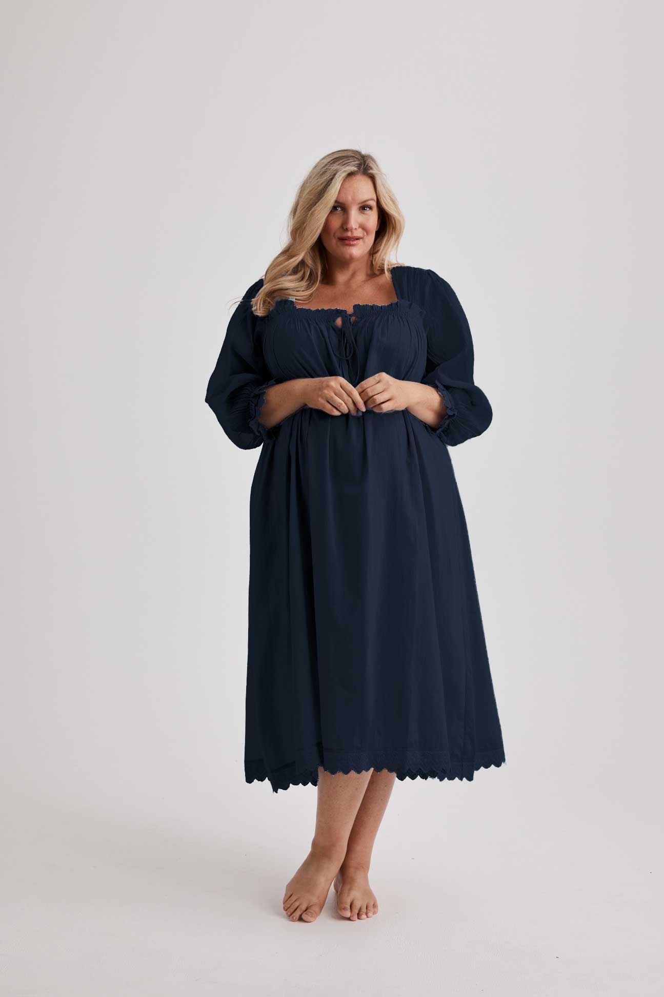 Barbara - Nightgown - Long - Navy