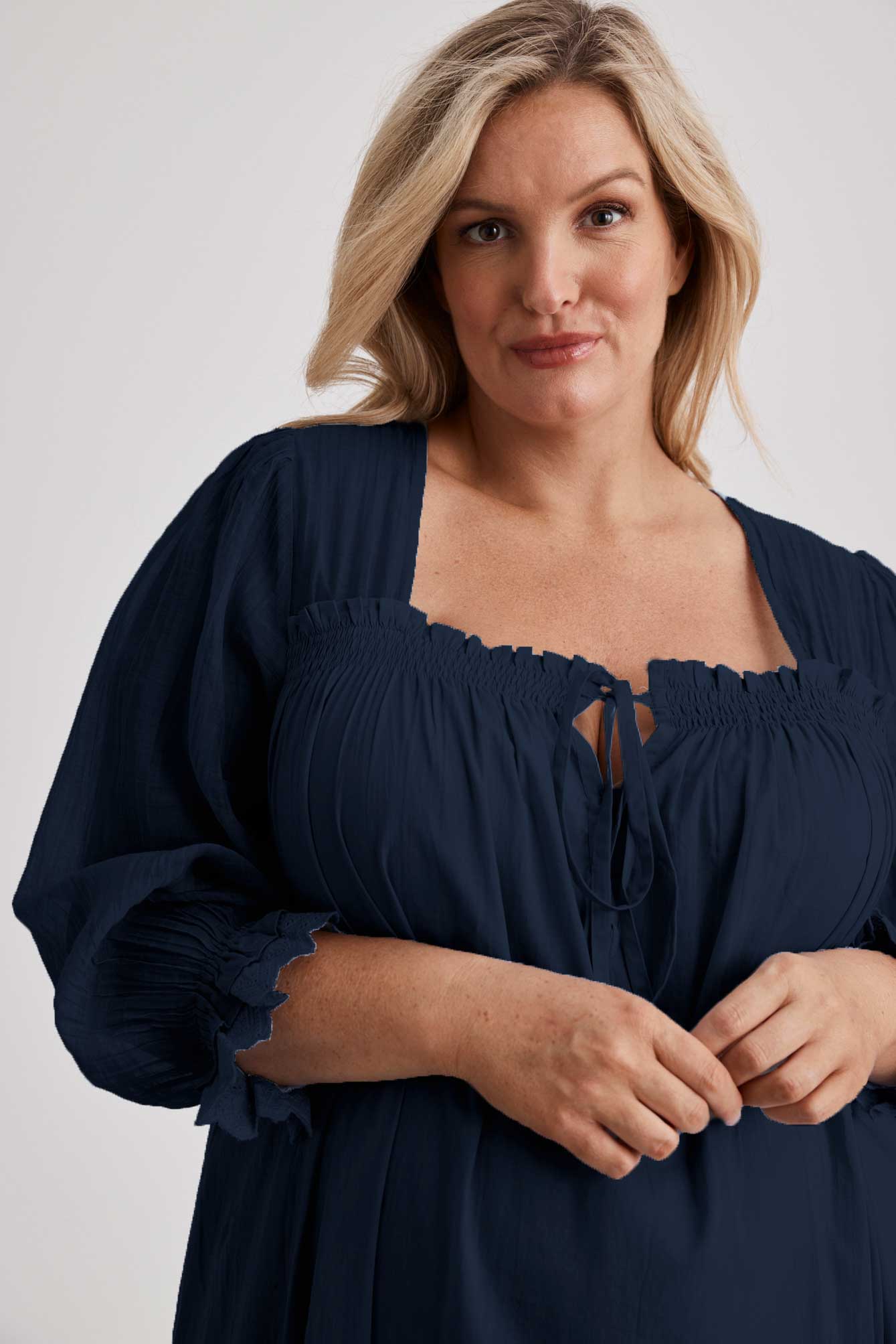 Barbara - Nightgown - Long - Navy