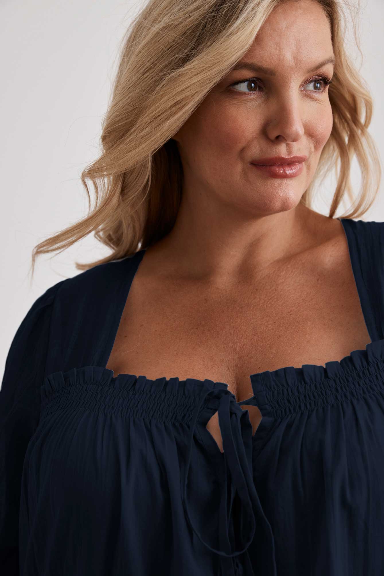 Barbara - Nightgown - Long - Navy