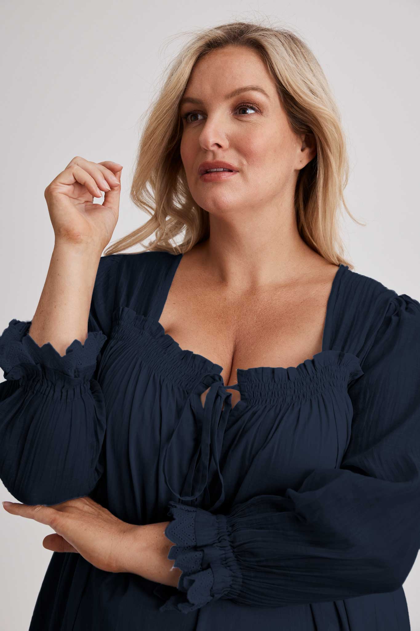 Barbara - Nightgown - Long - Navy