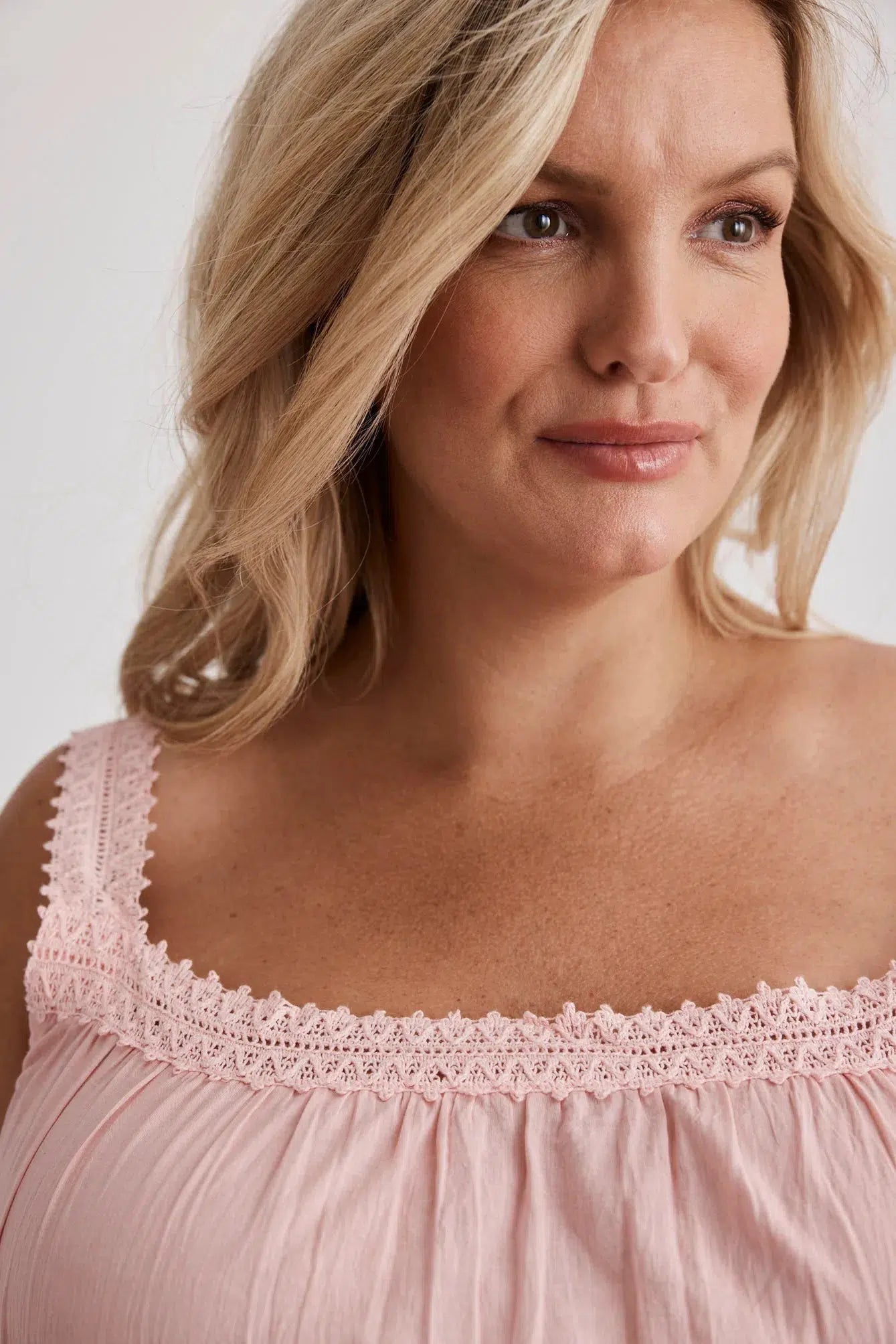 Nitya - Nightdress - Long - Pink-Sleepwear & Loungewear | XS- | Hank & Hera