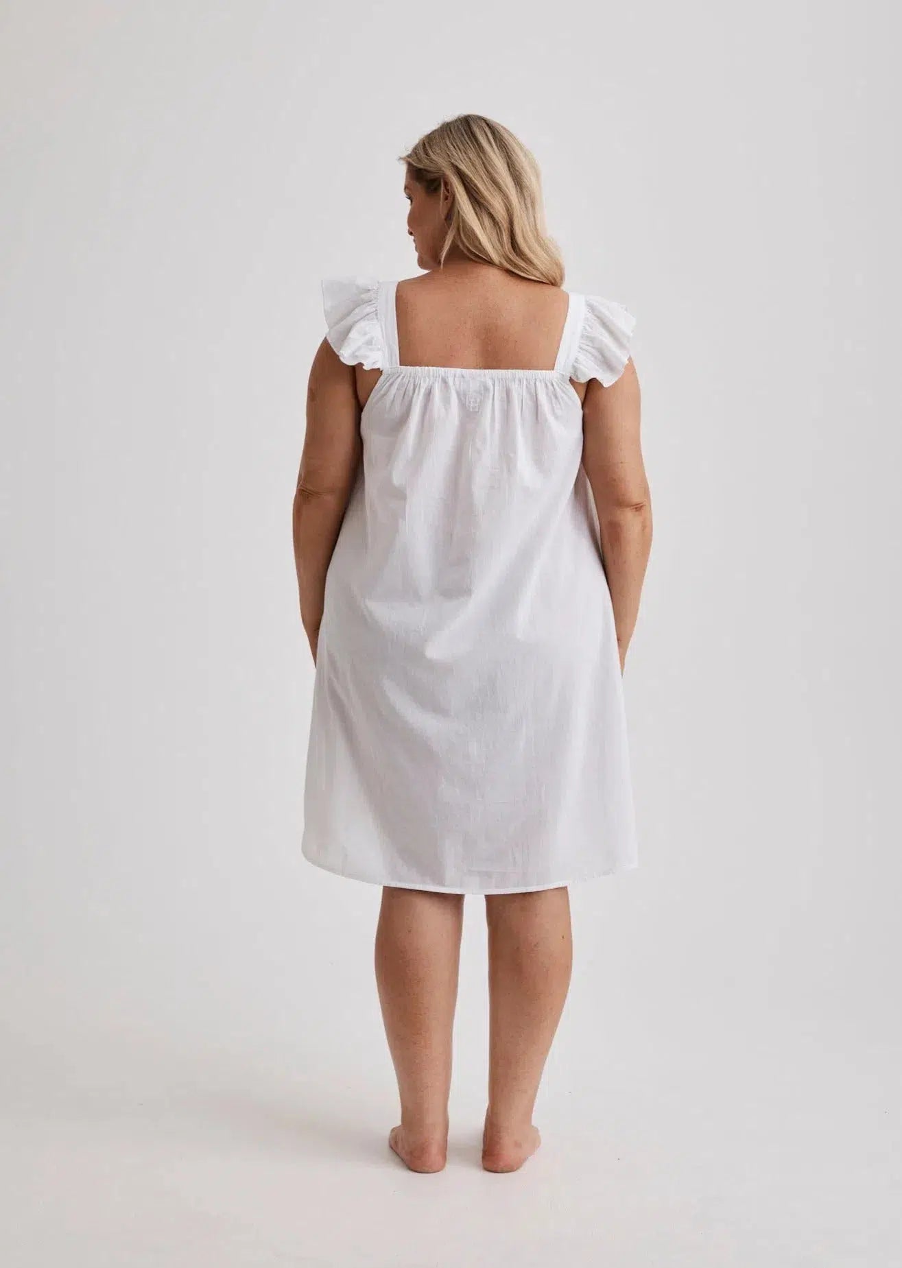 Polly - Nightie - Short - White-Nightie | XS- | Hank & Hera