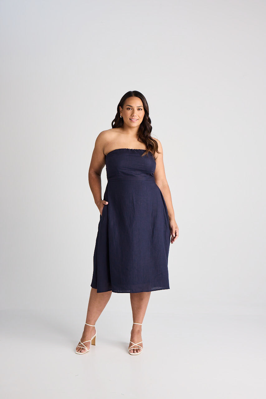 Aerin - Dress - Knee-Length - Navy