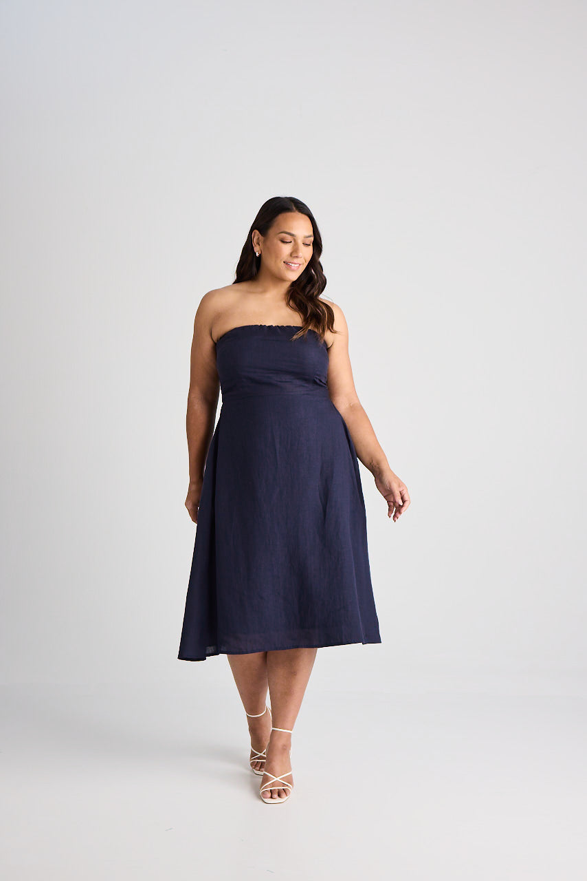 Aerin - Dress - Knee-Length - Navy