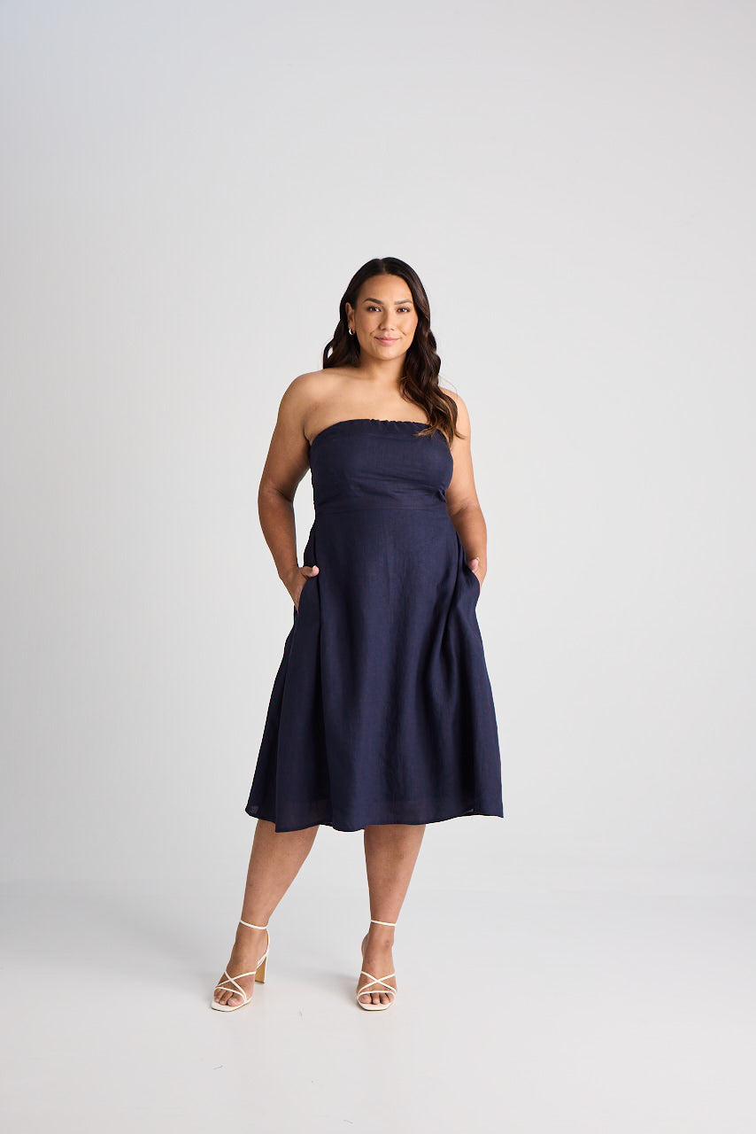 Aerin - Dress - Knee-Length - Navy