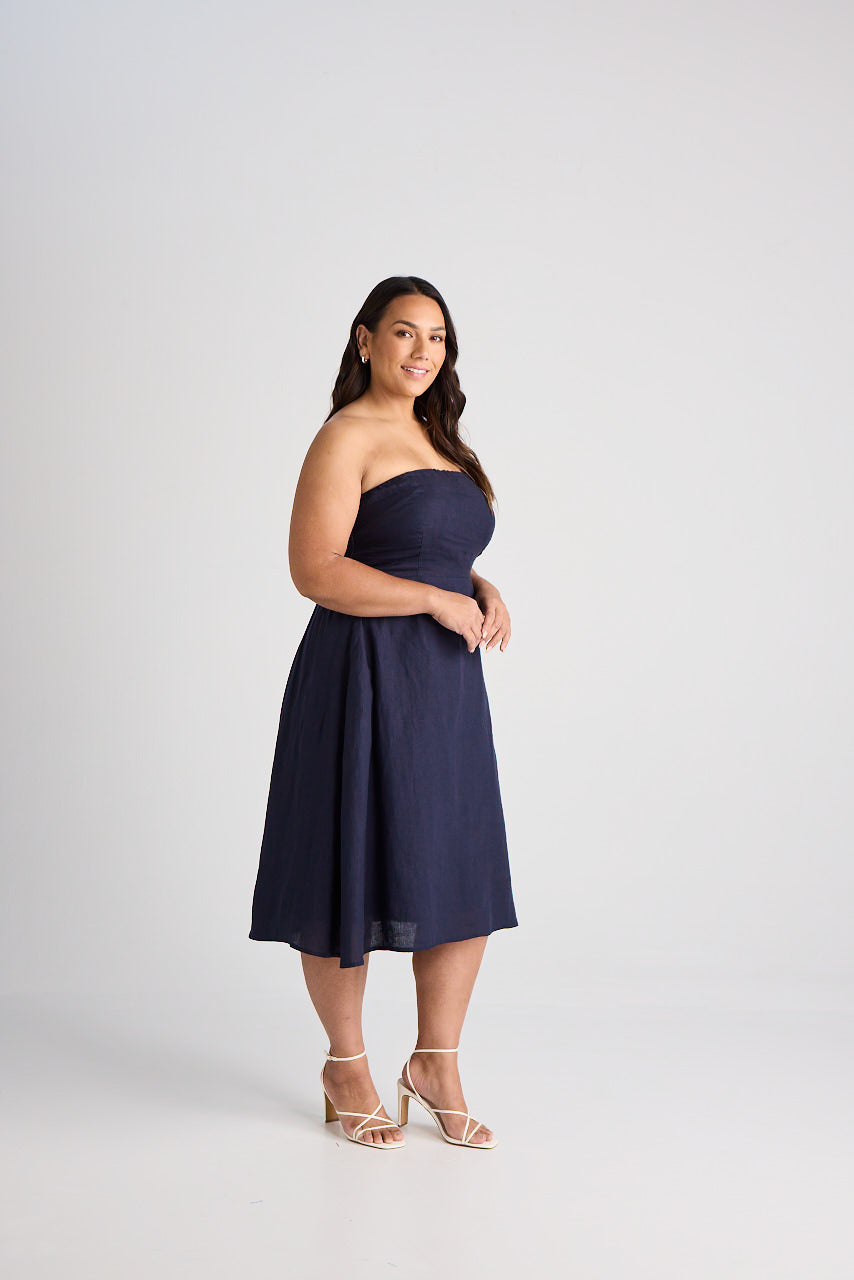 Aerin - Dress - Knee-Length - Navy