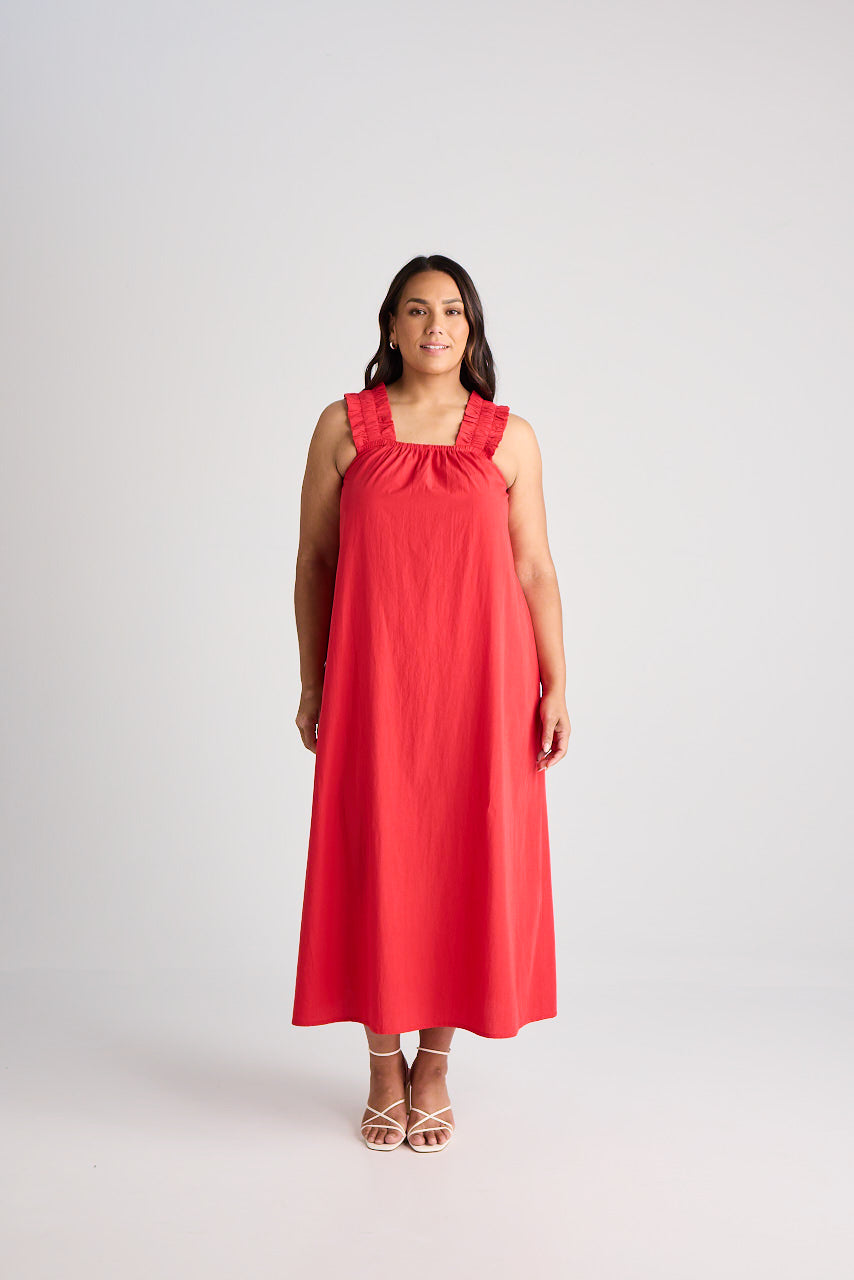 Laura - Dress - Long - Red