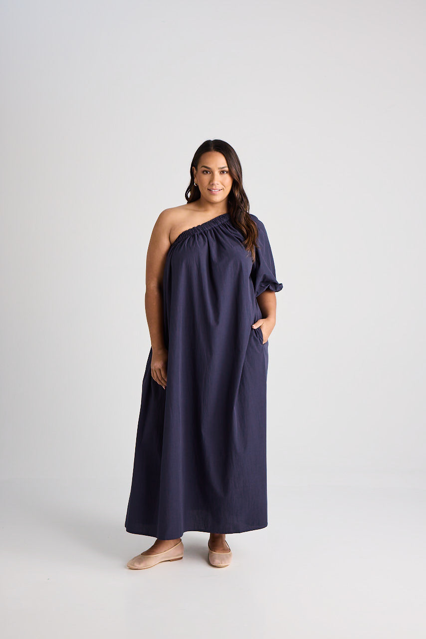 Charlize - Dress - Long - Navy