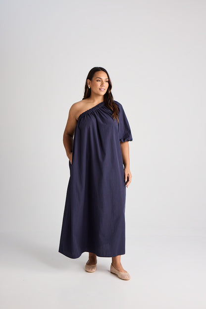 Charlize - Dress - Long - Navy